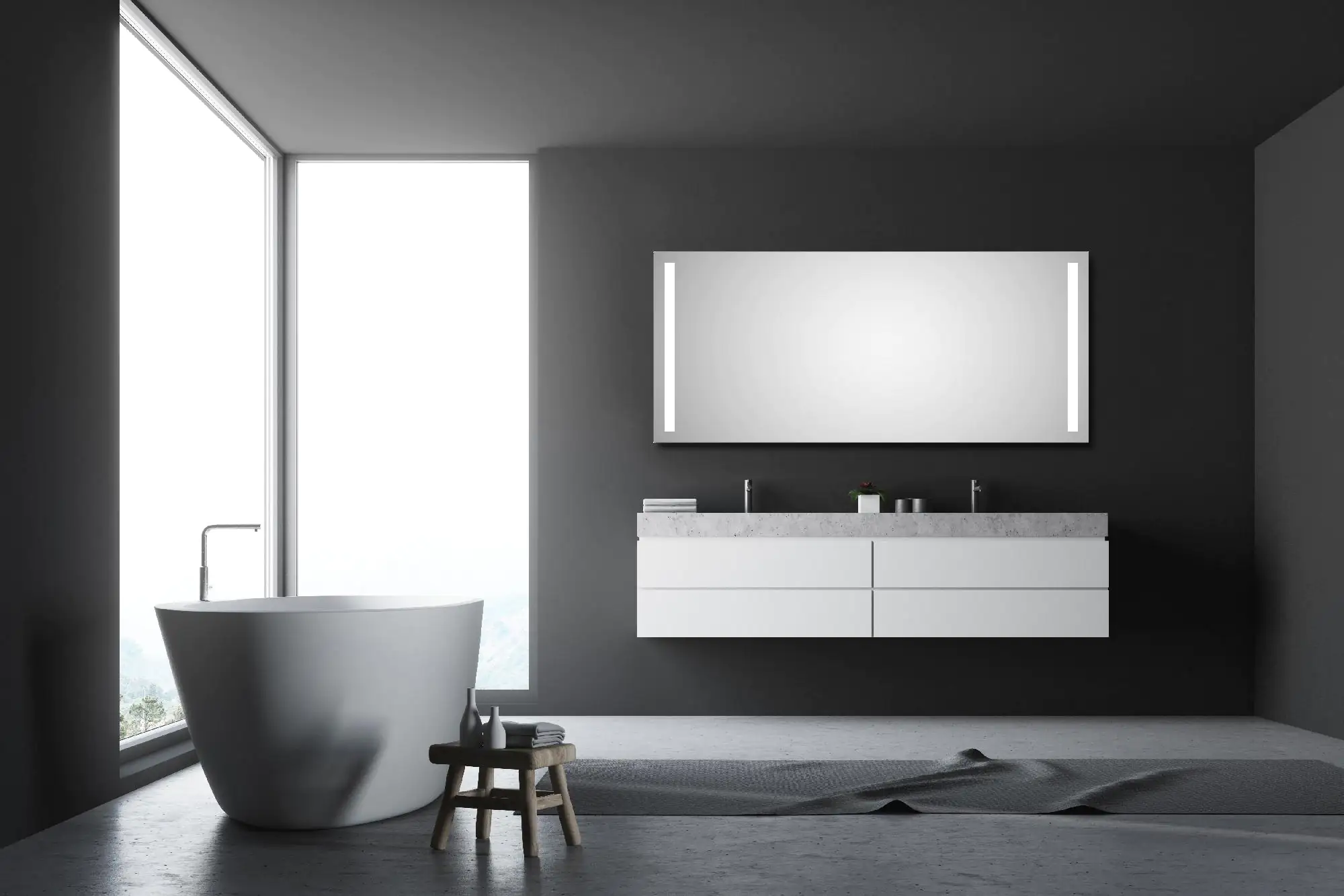 DSK Design LED Lichtspiegel Silver Dream 160 x 70 cm