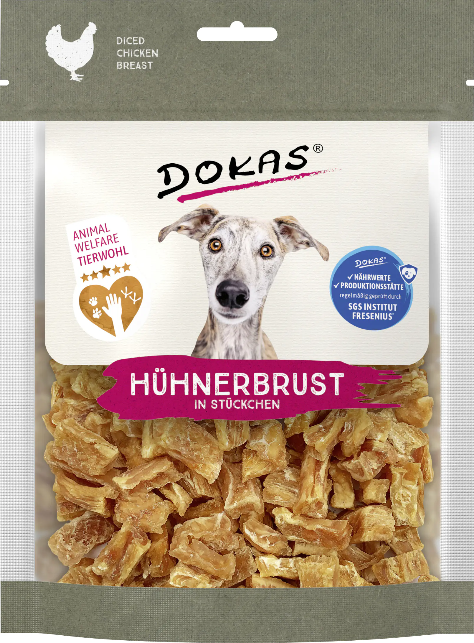 Dokas Hühnerbrust in Stücken 170 g