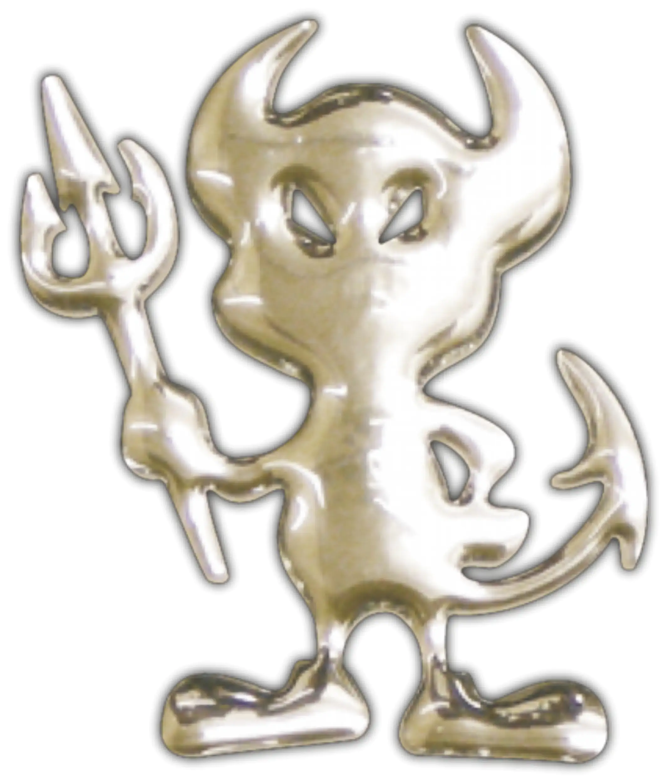 Hermann Schütz 3D-Chrome-Sticker Teufel silber 45x40mm