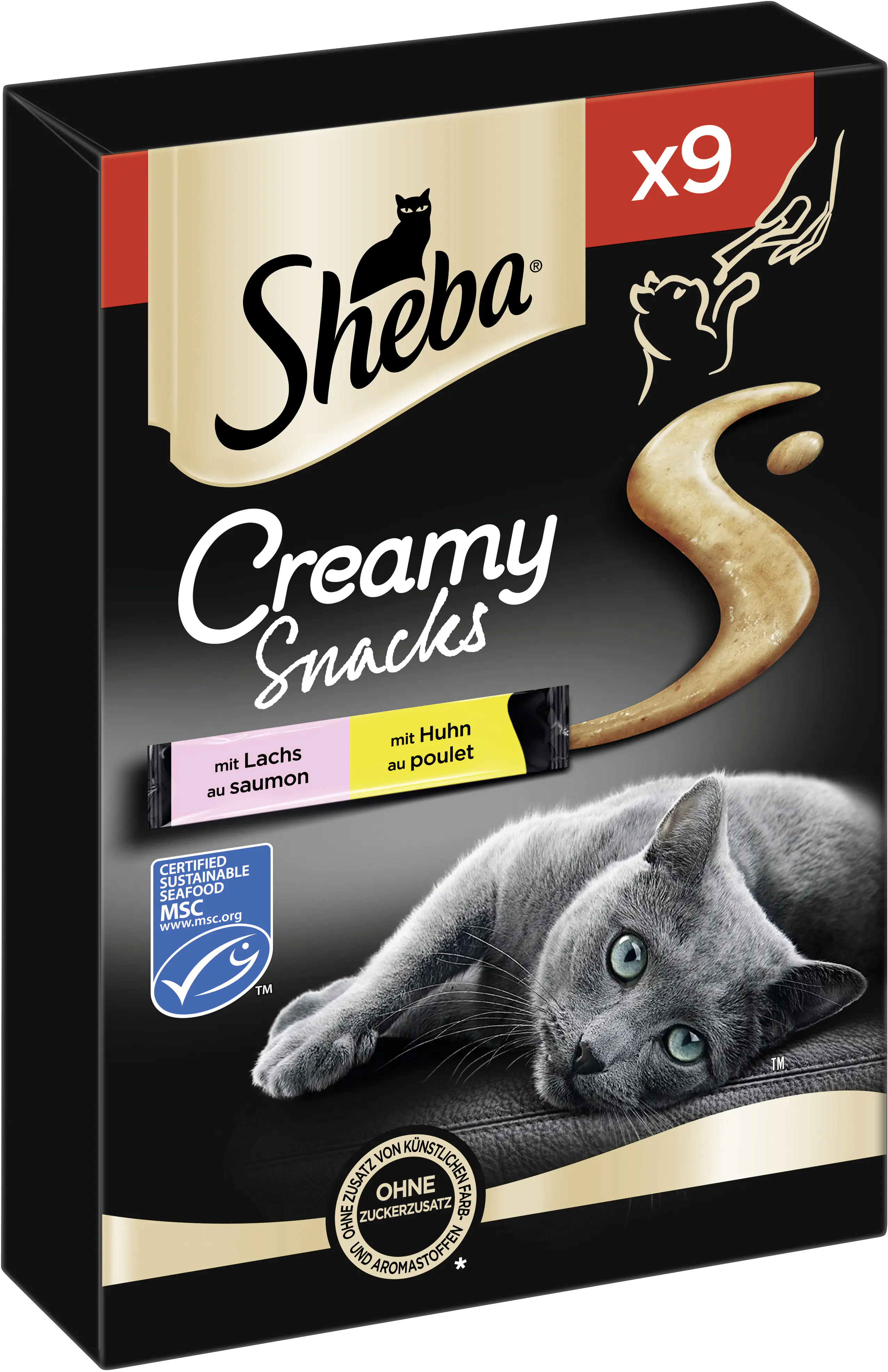 Sheba Katzensnack 9 x 12 g Huhn & Lachs