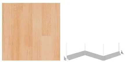 Getalit Endkappen Plus 35 x 25 x 15 mm, Buche