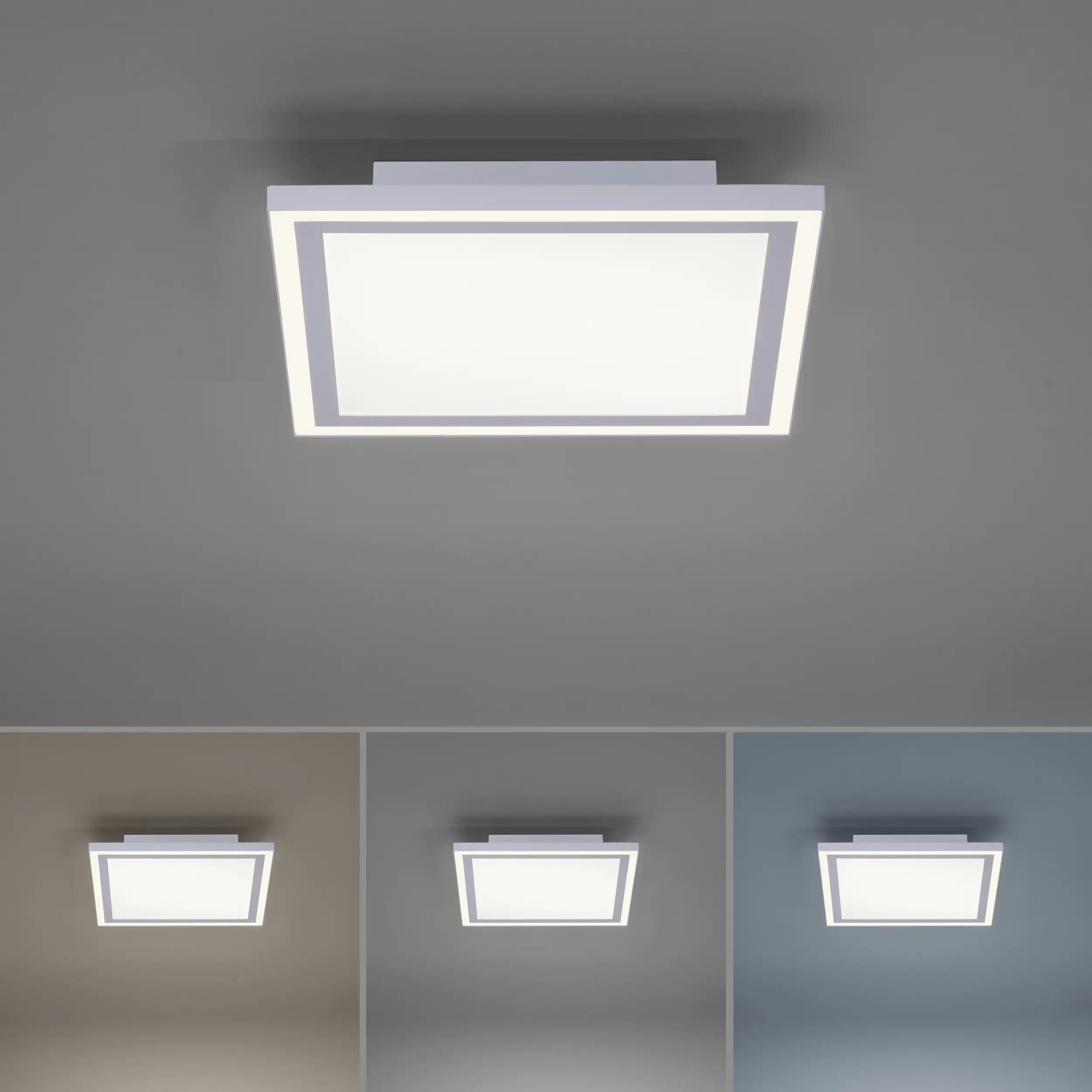 JustLight LED Panel Edging weiß 31,4 x 31,4 cm dimmbar