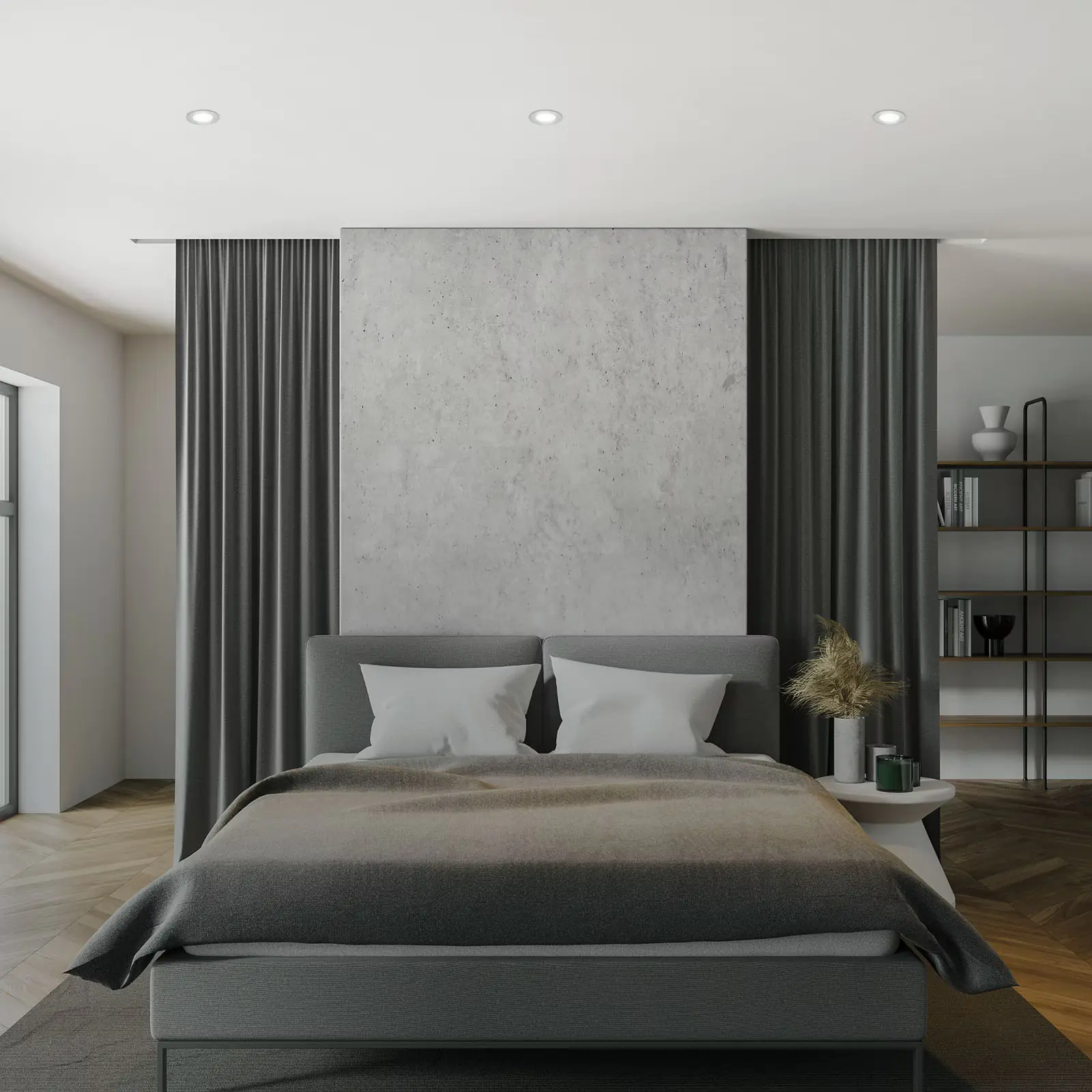 Di-Ka LED Einbauleuchte Slank 3er Set chrom-matt Ø 8,5 cm 3W, neutralweiß