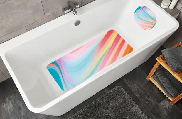 Kleine Wolke Badewanneneinlage Vibes multicolor 36 x 92 cm