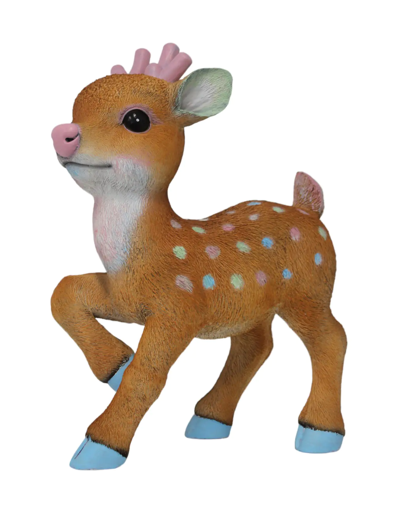 Figur Rehkitz groß, Polyresin 72 x 55 x 20 cm pastell