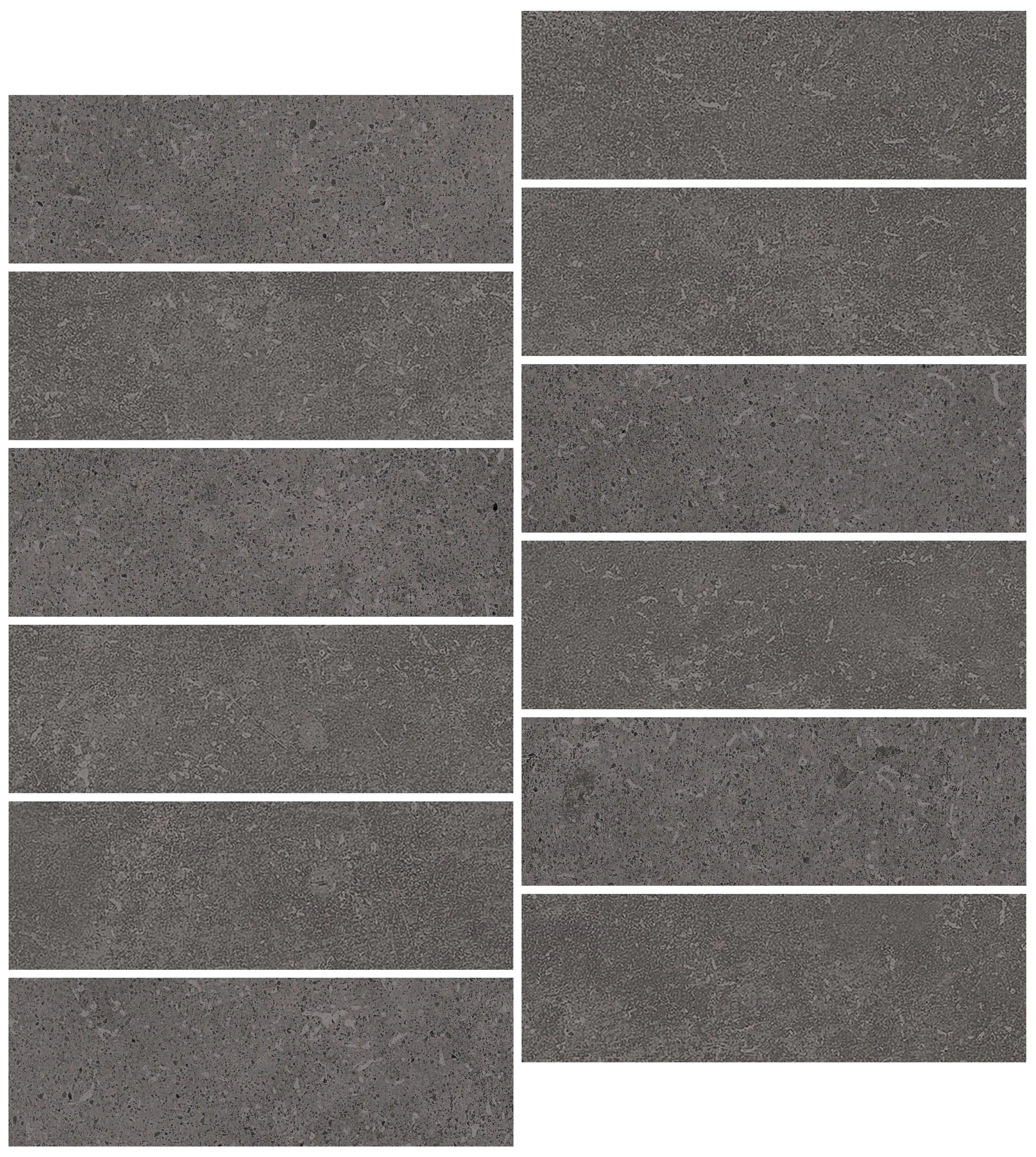 8698109669833 Mosaikfliese Stone 30 x 30 cm basalt Steinmaß: ca. 15 x 5 cm