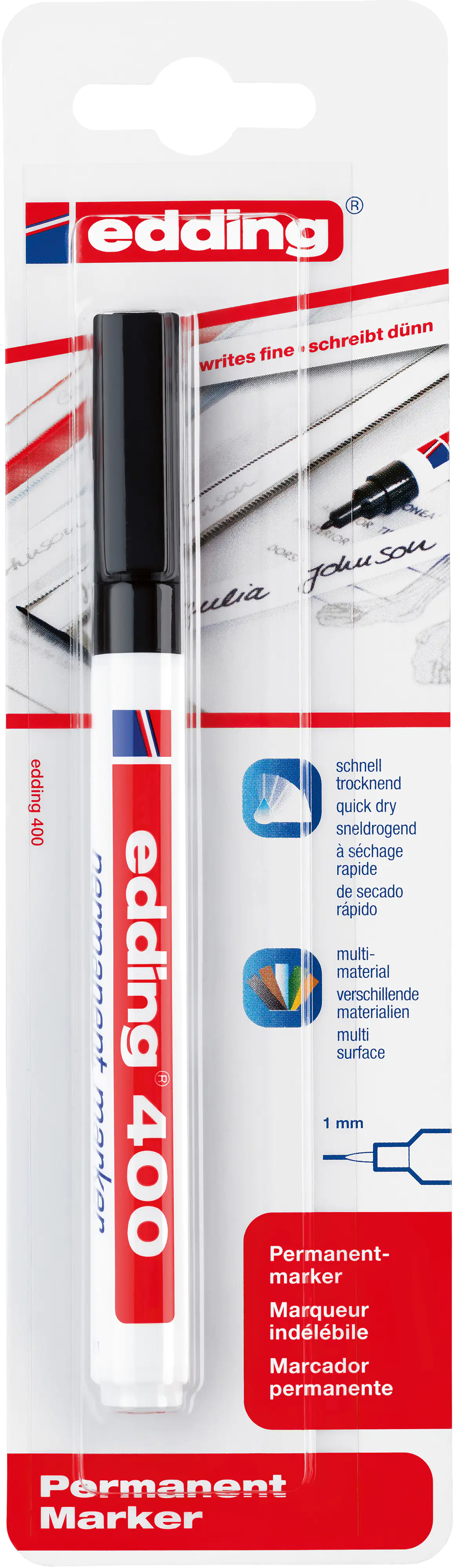 edding 400 permanent marker schwarz 1 mm