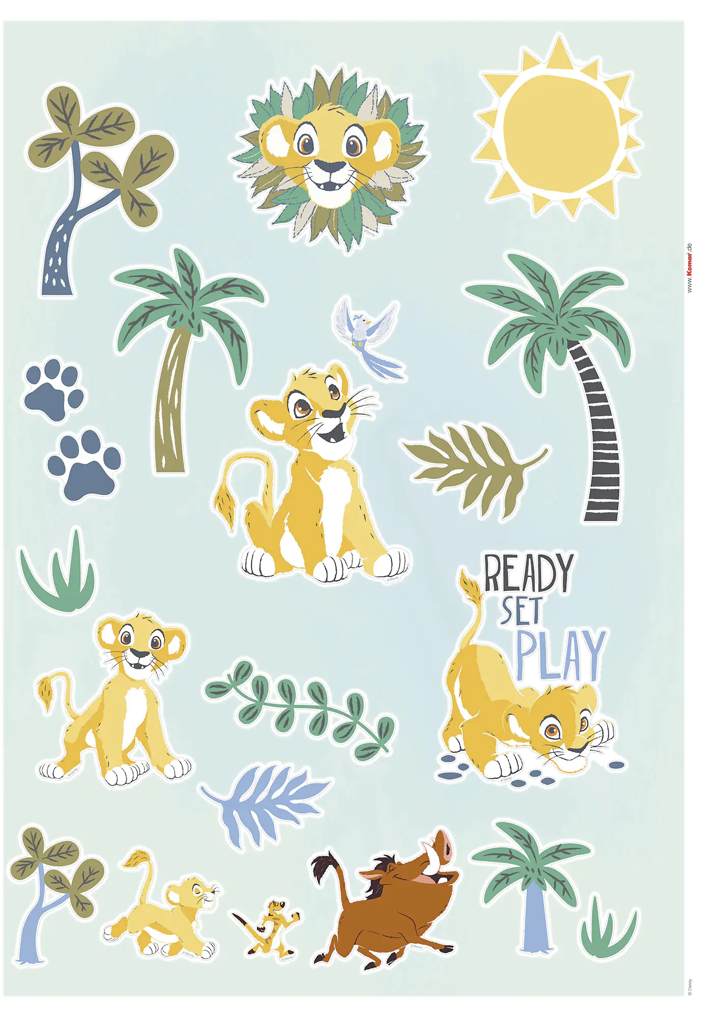 Komar Dekosticker Lion King Palmtrees 50 x 70 cm Komar Dekosticker Lion King Palmtrees 50 x 70 cm