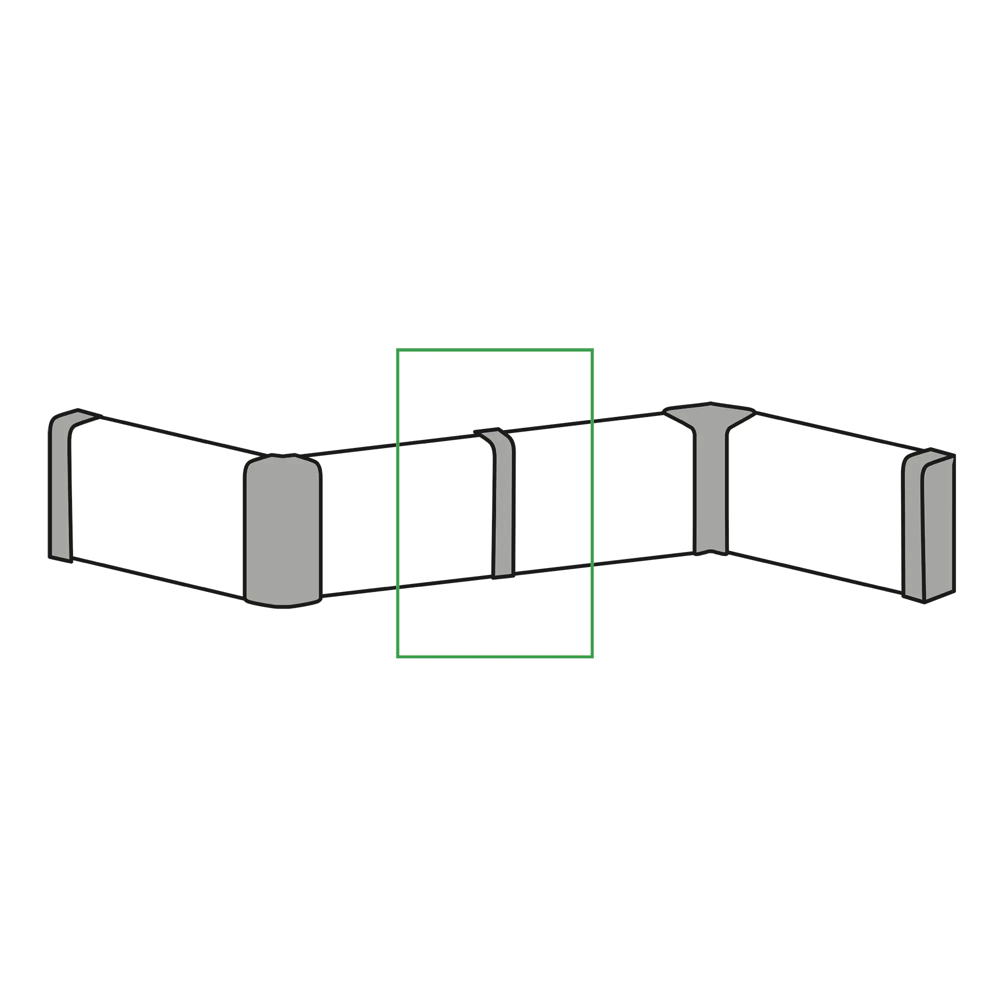 Zwischenstück Kunststoffleiste KU.050 Eiche antik