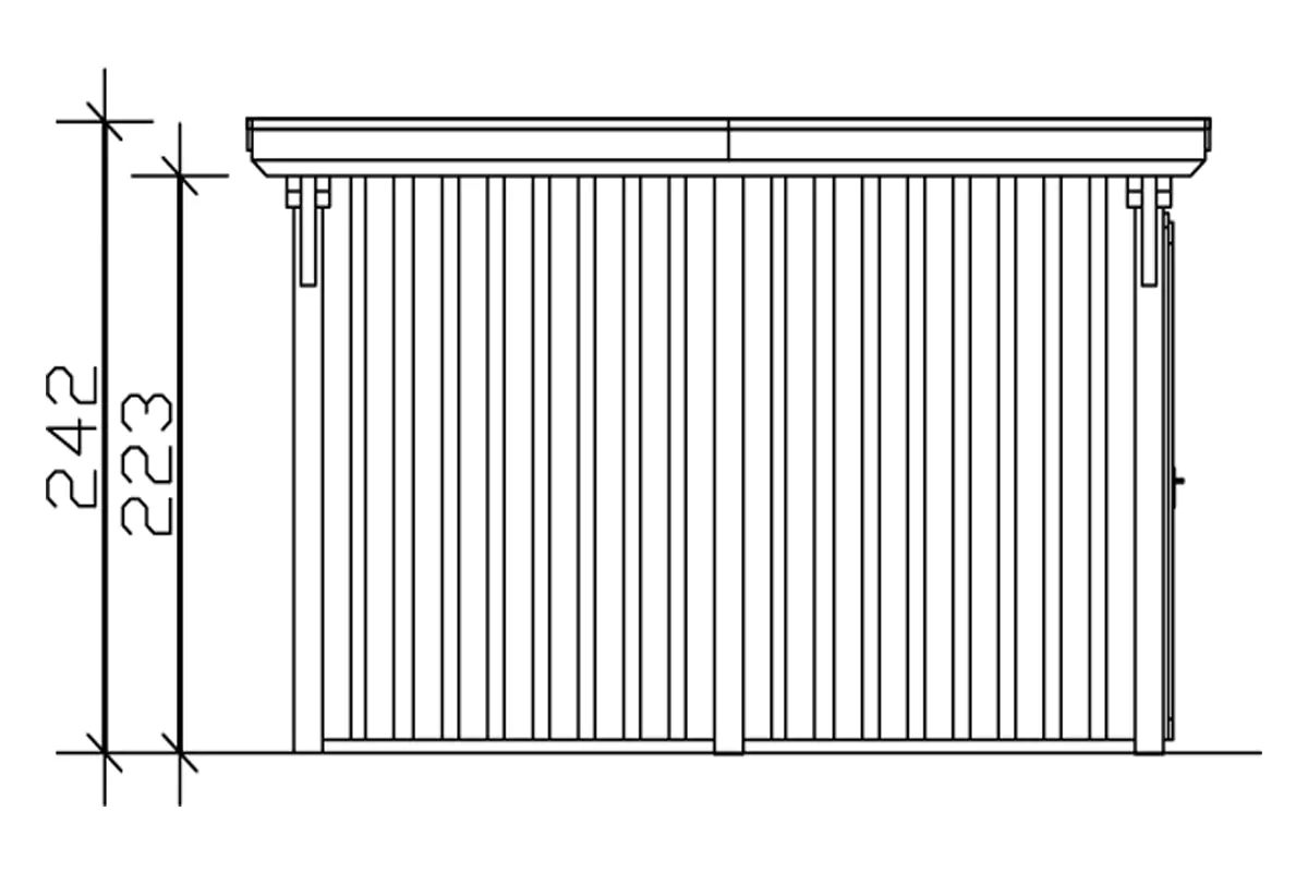 4018211022434_05 SKAN HOLZ Carport Emsland 404 x 846 cm mit Aluminiumdach mit Abstellraum