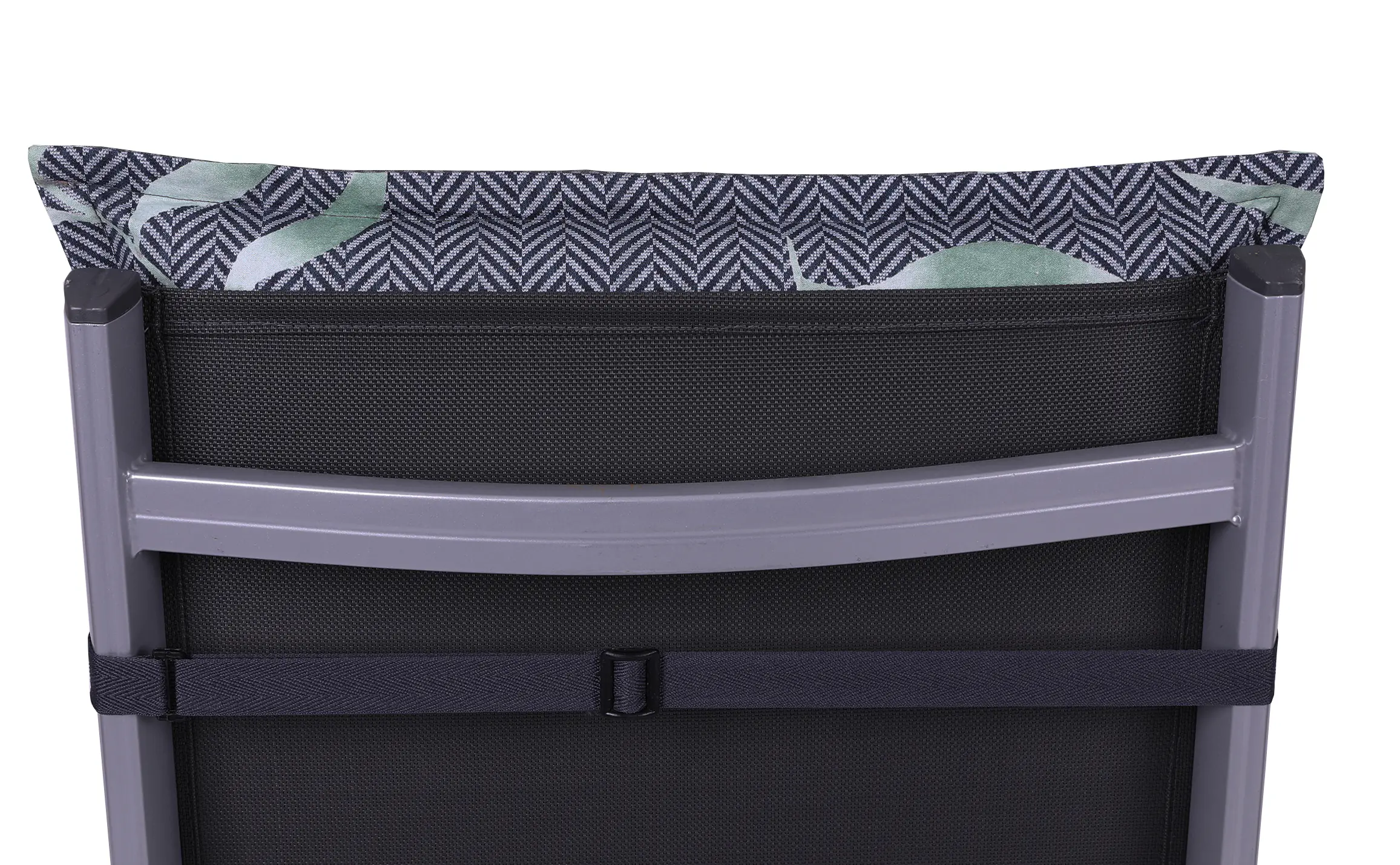 GO-DE Gartenstuhlauflagen hochlehner 120 x 50 x 7 cm Blumen-Motiv anthrazit