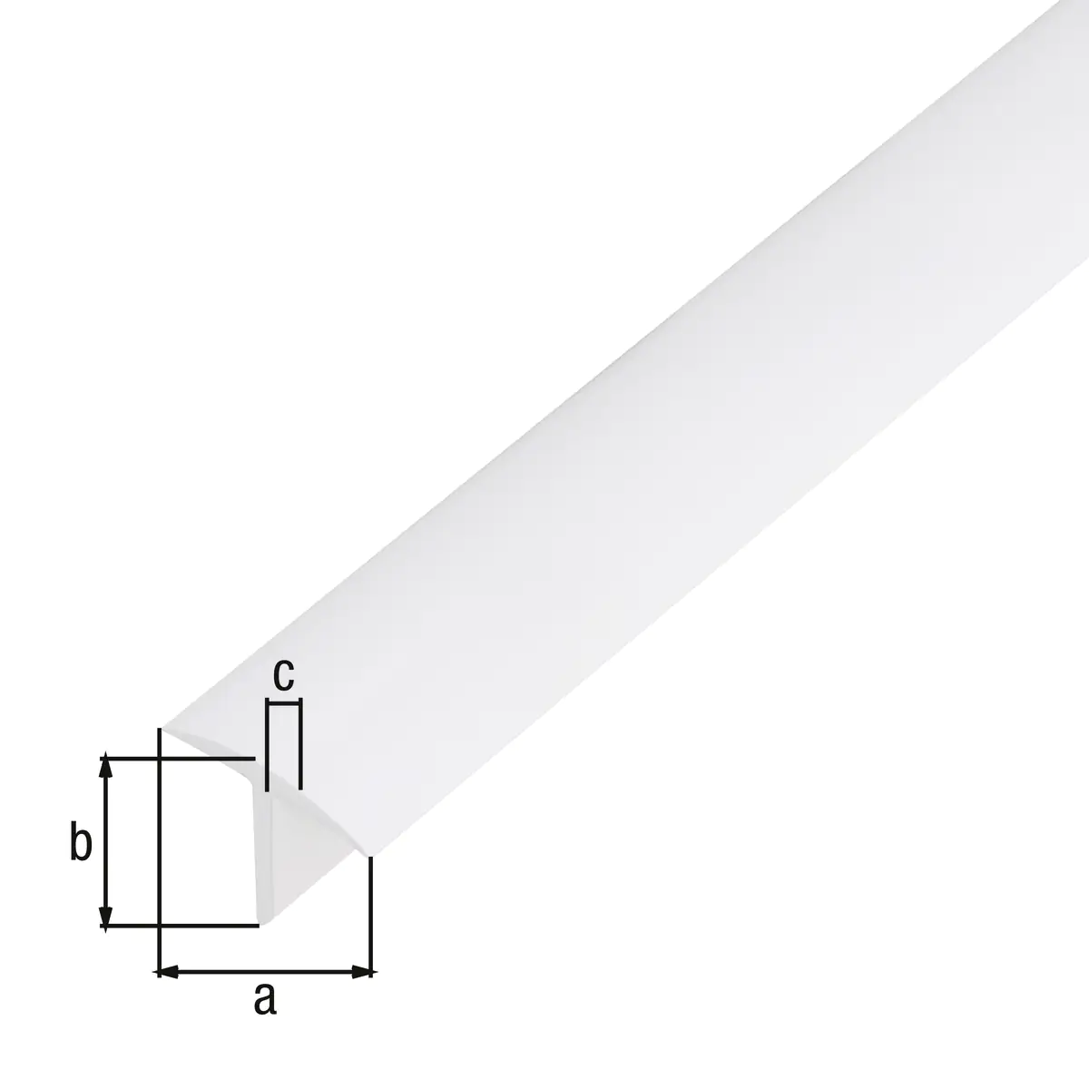 Alberts T-Profil Kunststoff weiß 25 x 18 mm x 1 m