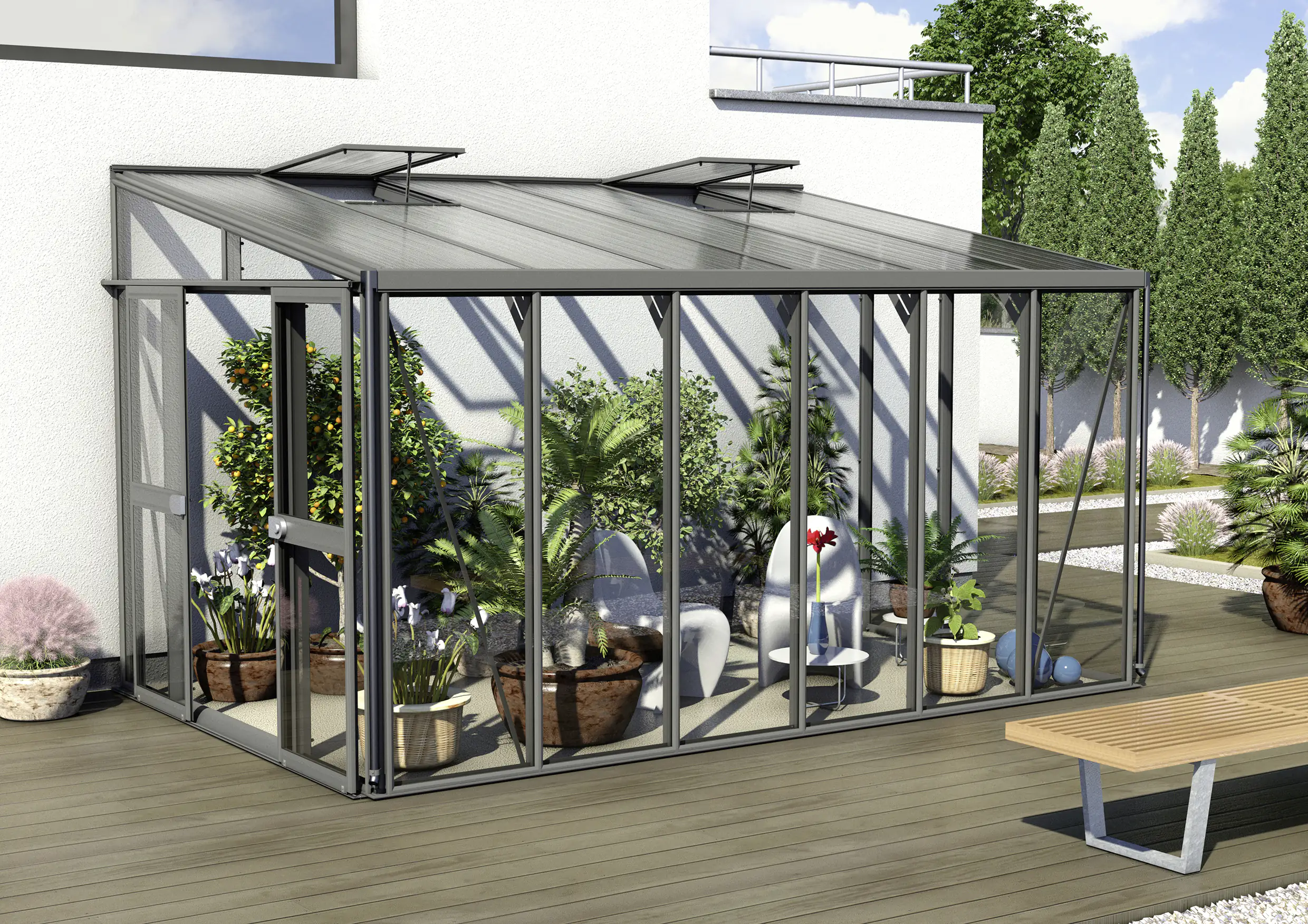 Vitavia Anlehngewächshaus Helena 10200 268 x 407 cm 3 mm Sicherheitsglas