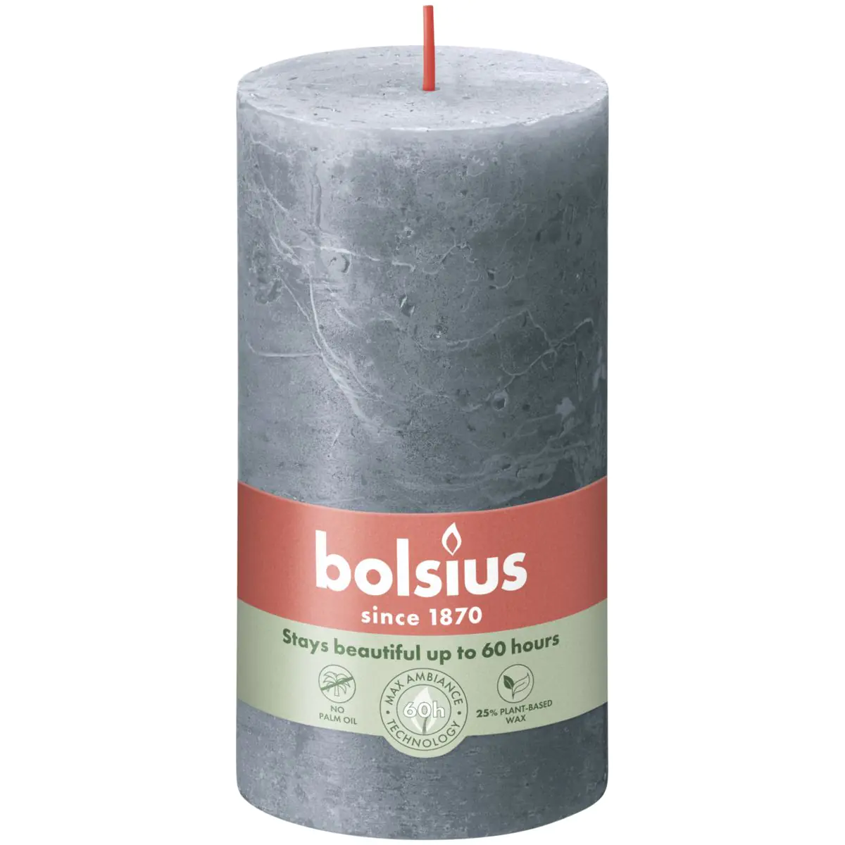 Bolsius Rustik Stumpenkerze 130/68 mm Schieferblau Bolsius Rustik Stumpenkerze 130/68 mm Schieferblau