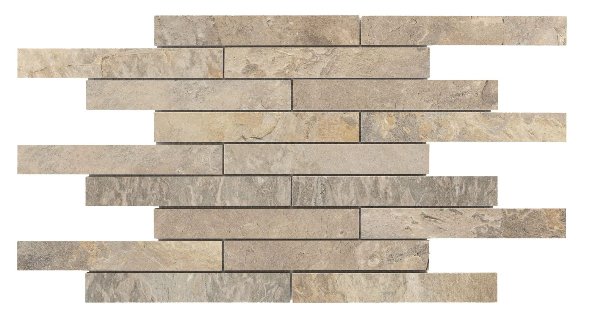Mosaikfliese Stone Art 43 x 30 cm sand-beige Steinmaß: ca. 21,15 x 3,08 cm