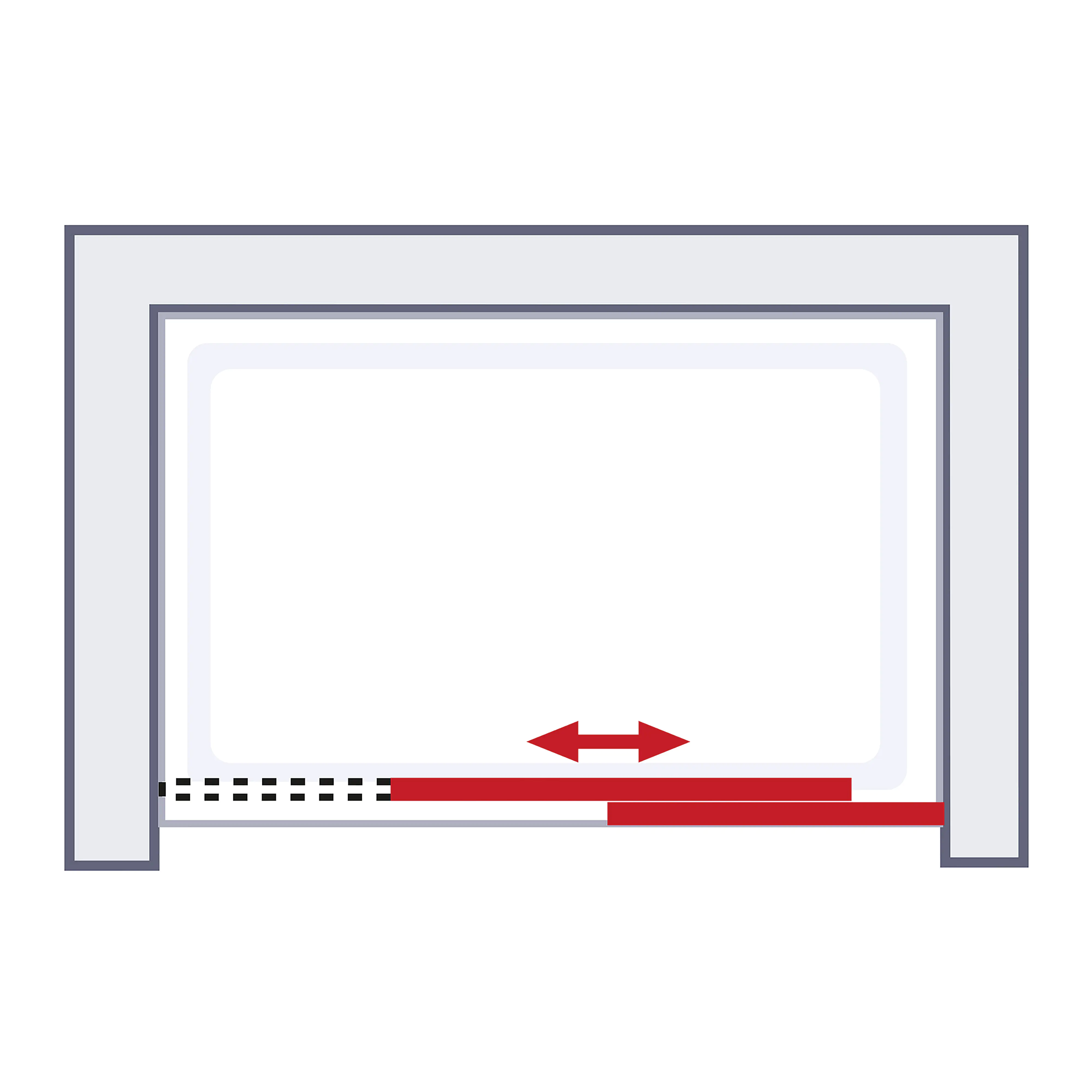 Schulte Nische Schiebetür 100 x 200 cm Toura