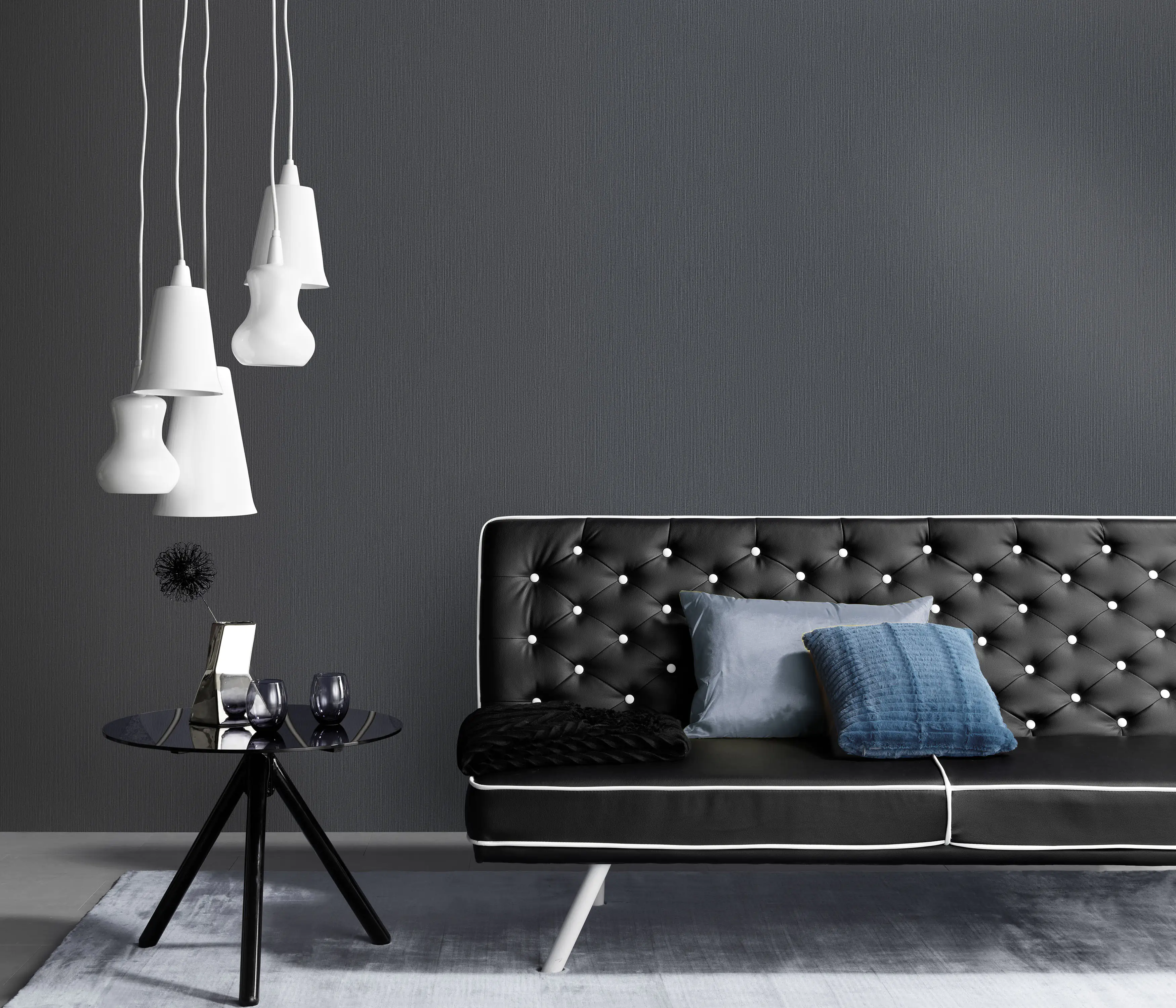 4002790210290_2 Erismann Vliestapete 10171-15 ELLE Decoration uni schwarz 10,05 x 0,53 m