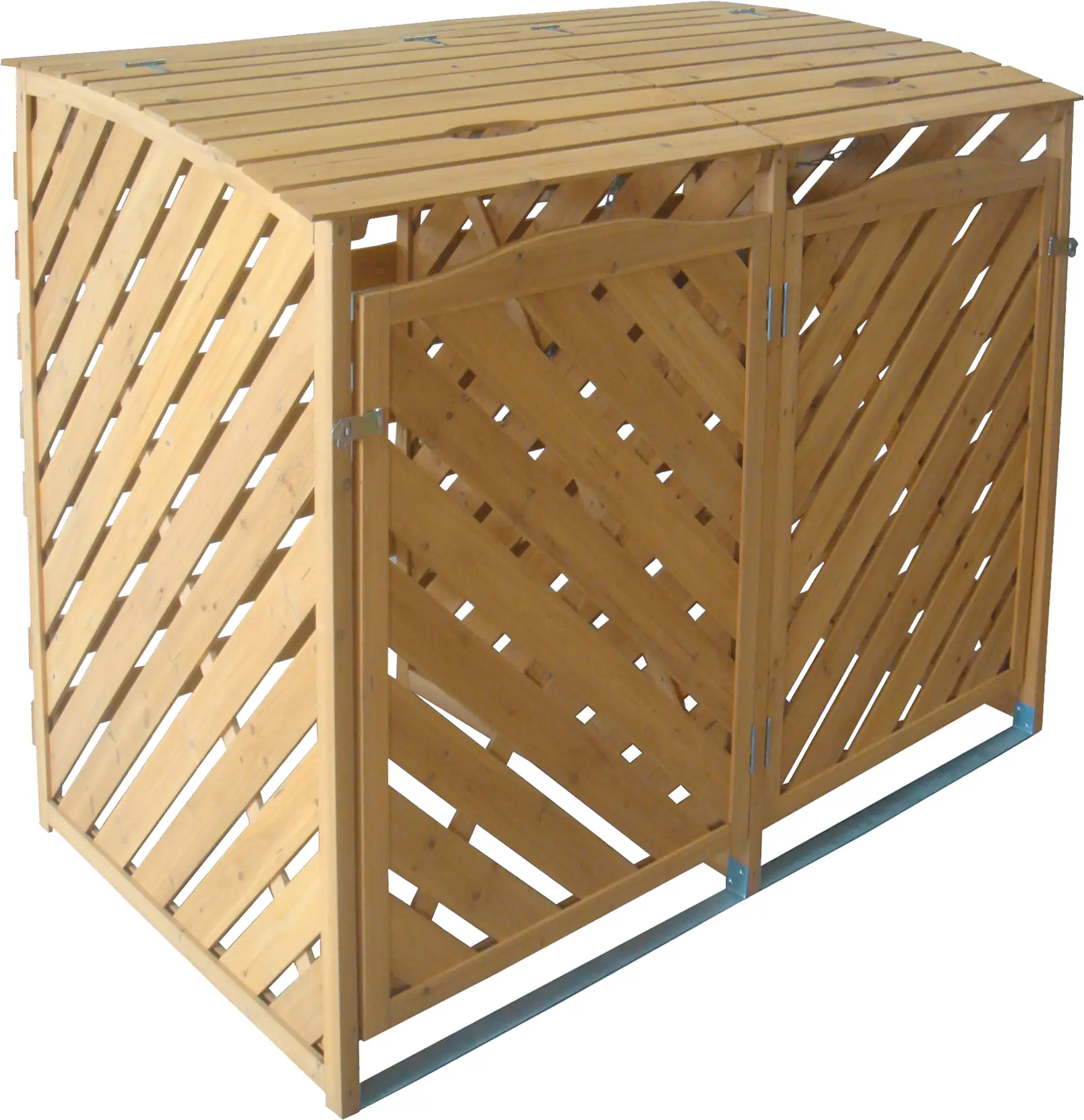 TrendLine Mülltonnenbox Holz für 2 x 240 l Mülltonnen
