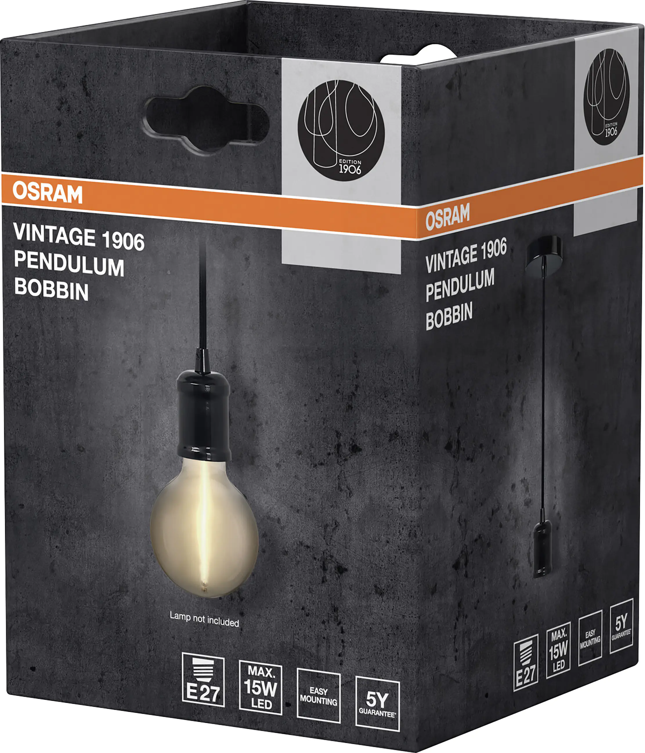 Osram Pendelleuchte 1906 Pendulum 163 cm schwarz matt Osram Pendelleuchte 1906 Pendulum 163 cm schwarz matt