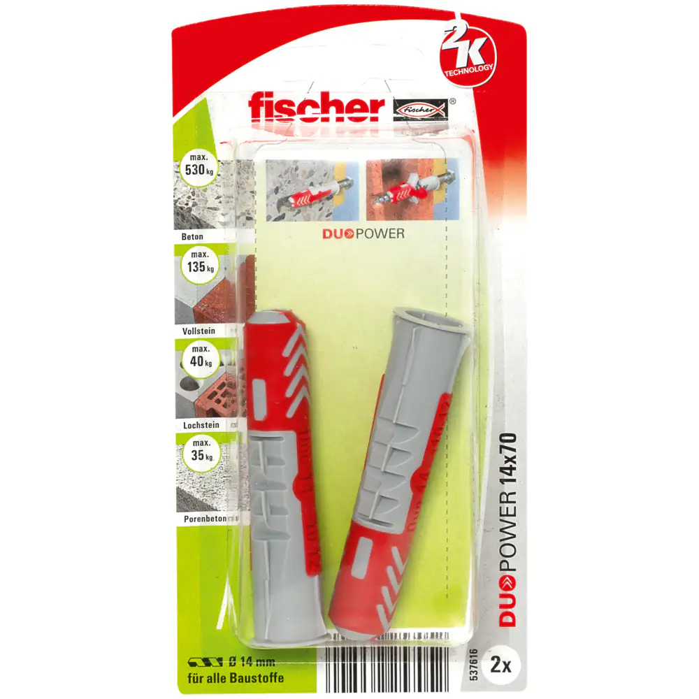 Fischer Dübel Duopower 14.0 x 70 mm - 2 Stück