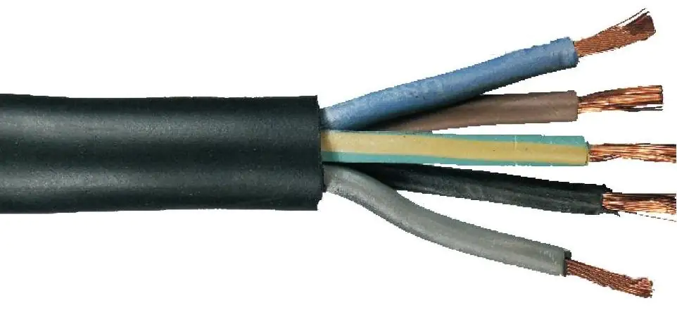 Gummileitung H05RR-F 5 x 2,5 - 25 Meter, schwarz