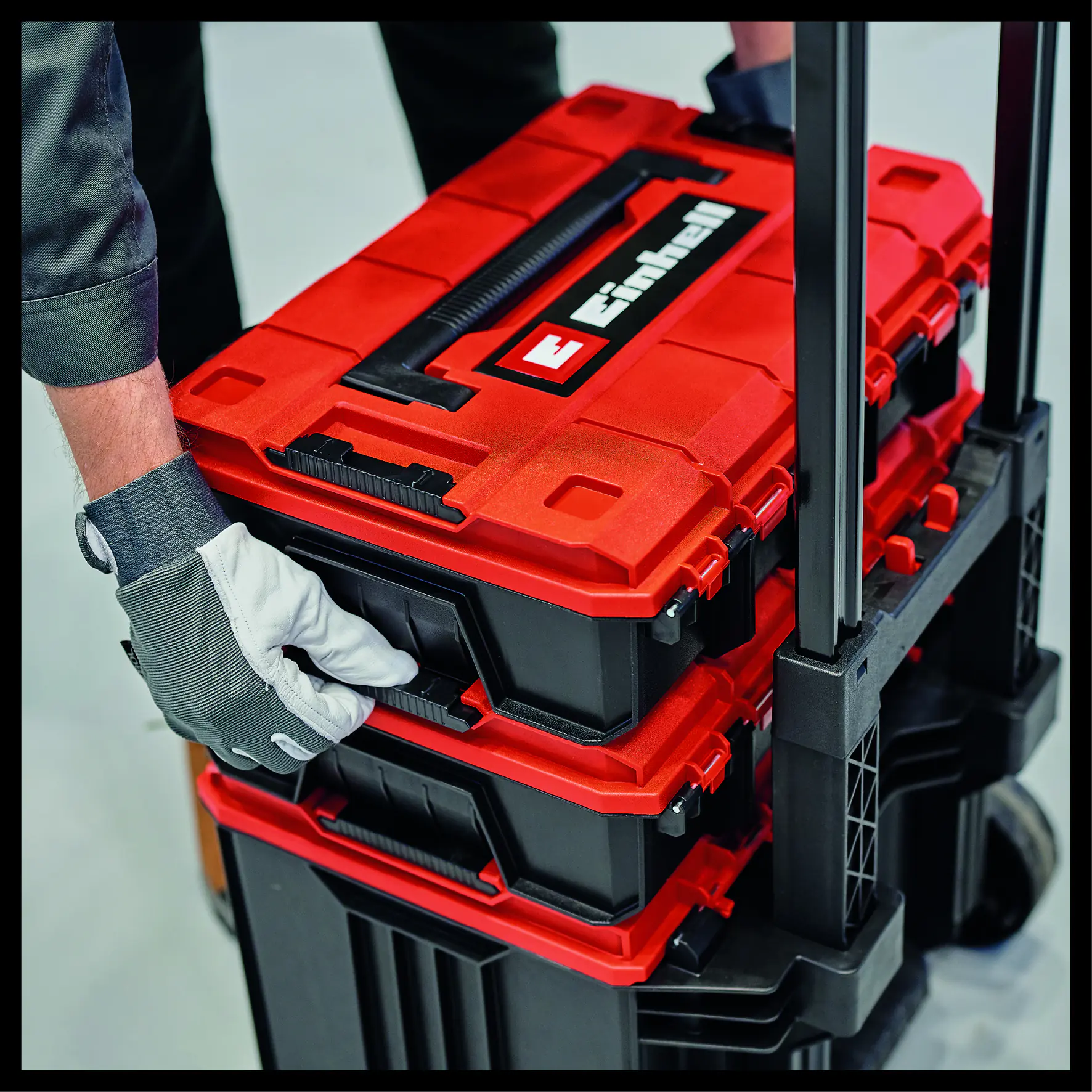 Einhell Systemkoffer E-Case Tower Werkzeug-Trolley