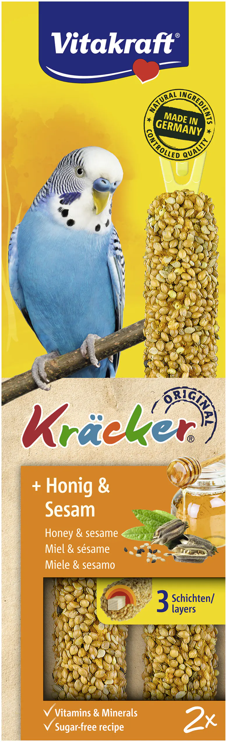 Vitakraft Kräcker® Honig & Sesam 2 Stück / 60 g Vitakraft Kräcker® Honig & Sesam 2 Stück / 60 g