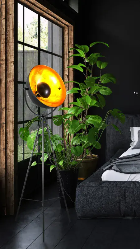 Globo Stehleuchte Timo 56 x 153 cm (Ø x H) schwarz