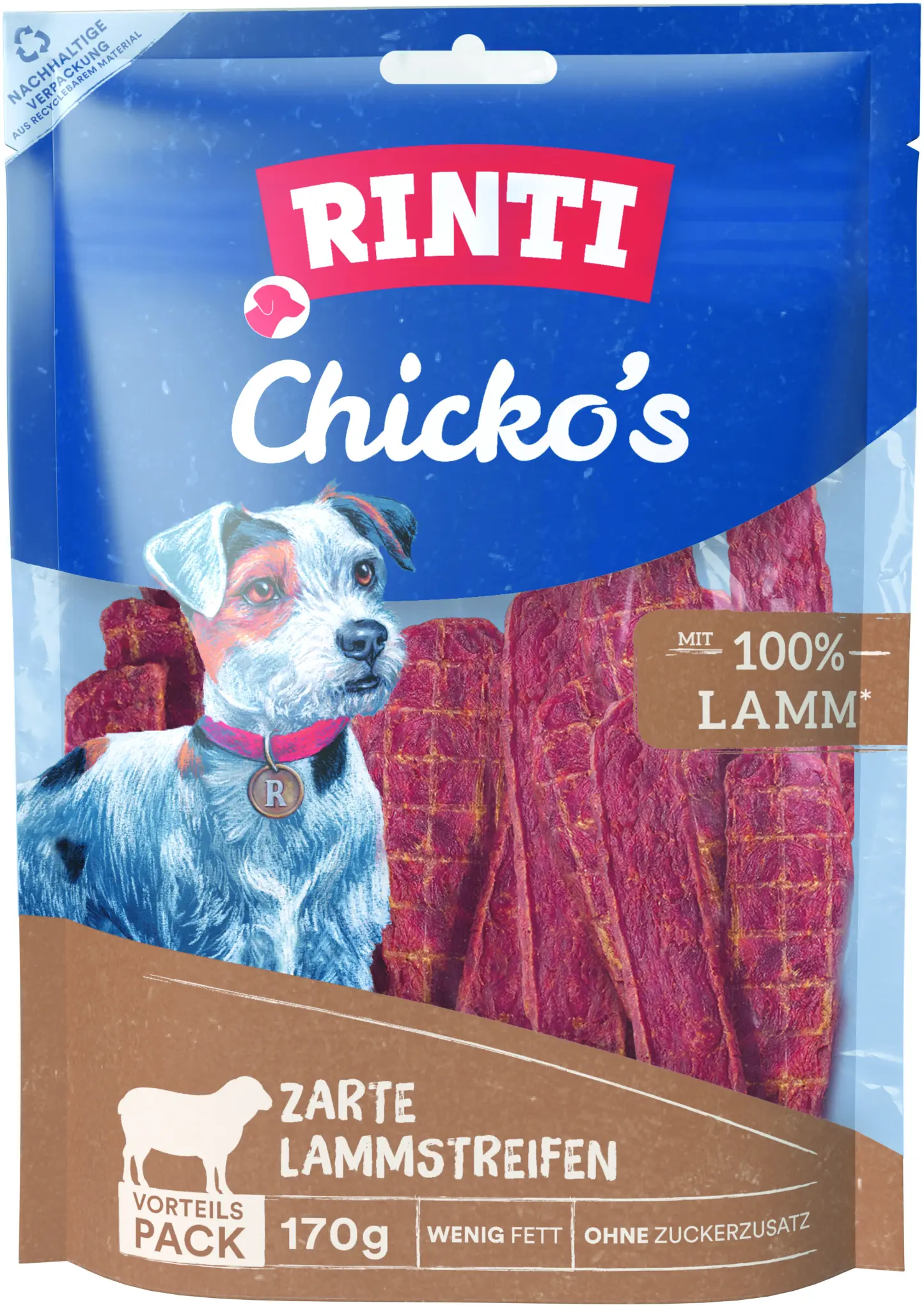 Rinti Chicko Hundesnack Lamm Vorratspack 170 g
