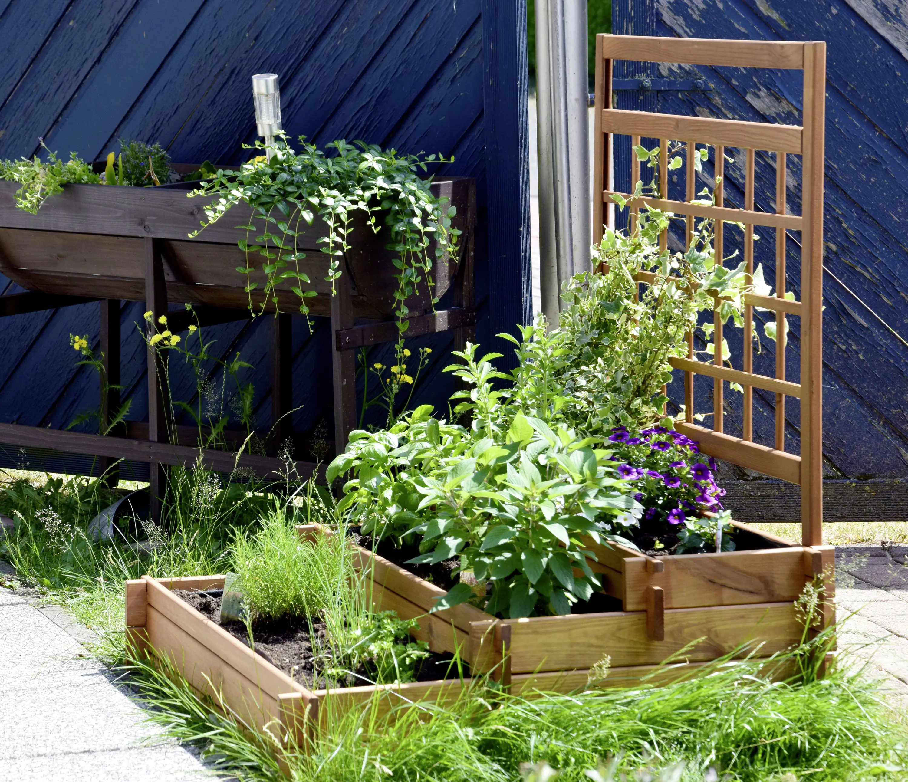 Dobar Pflanzkasten-Hochbeet Peru mit Spalier inkl. Folie 110 x 88 x 115 cm