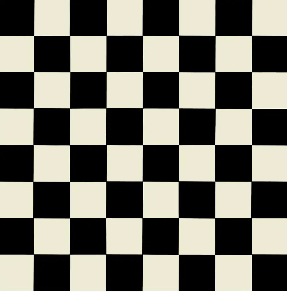 Bodenbelag Vinyl 2 m Schachbrett schwarz/weiß