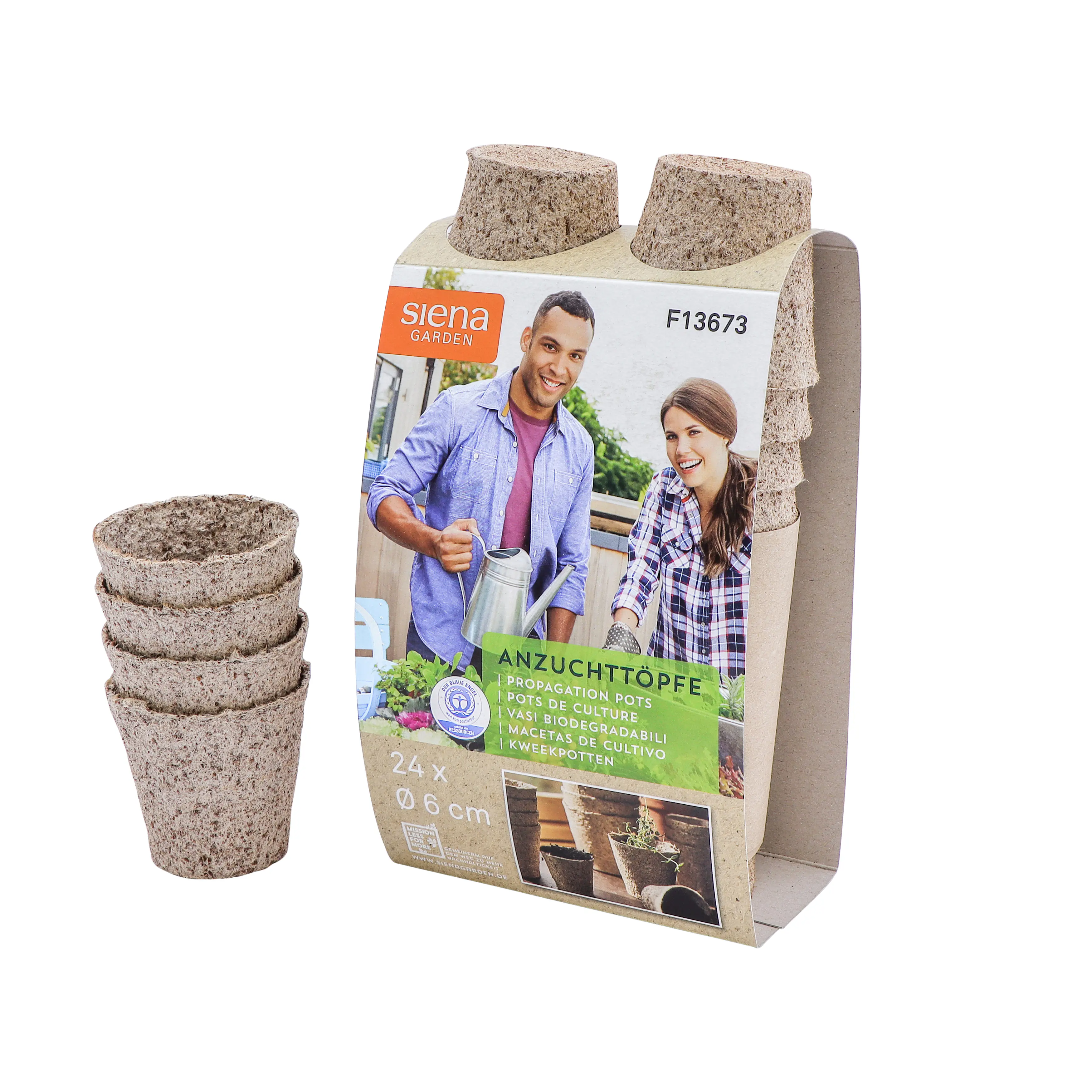 Siena Garden Anzuchttöpfe natur Ø 6 x 6 cm -24 Stück Siena Garden Anzuchttöpfe natur Ø 6 x 6 cm -24 Stück