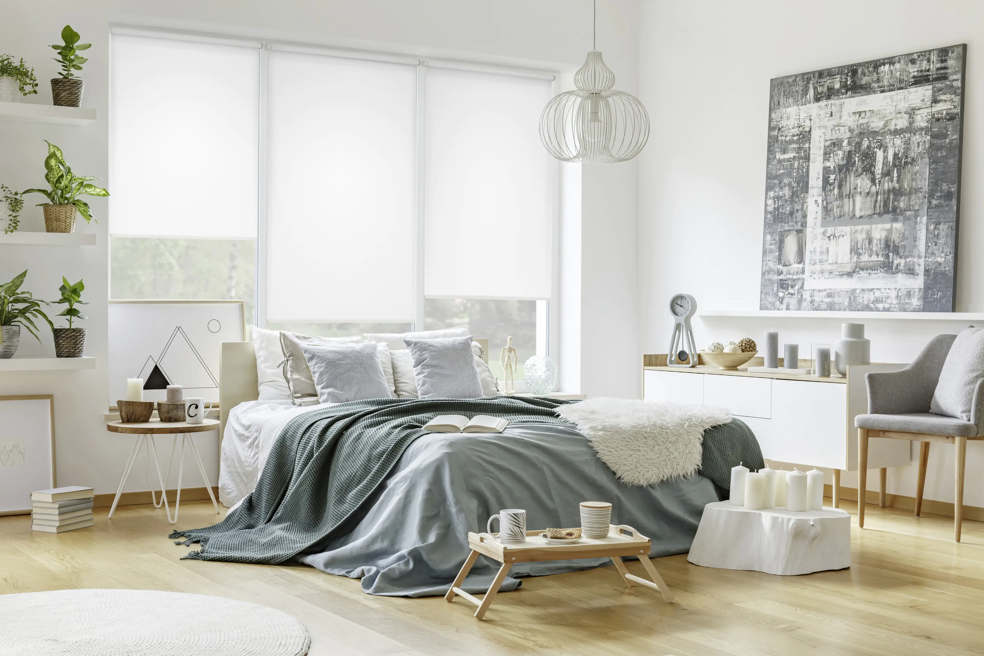 Gardinia Easyfix Rollo Uni reinweiß 100 x 150 cm