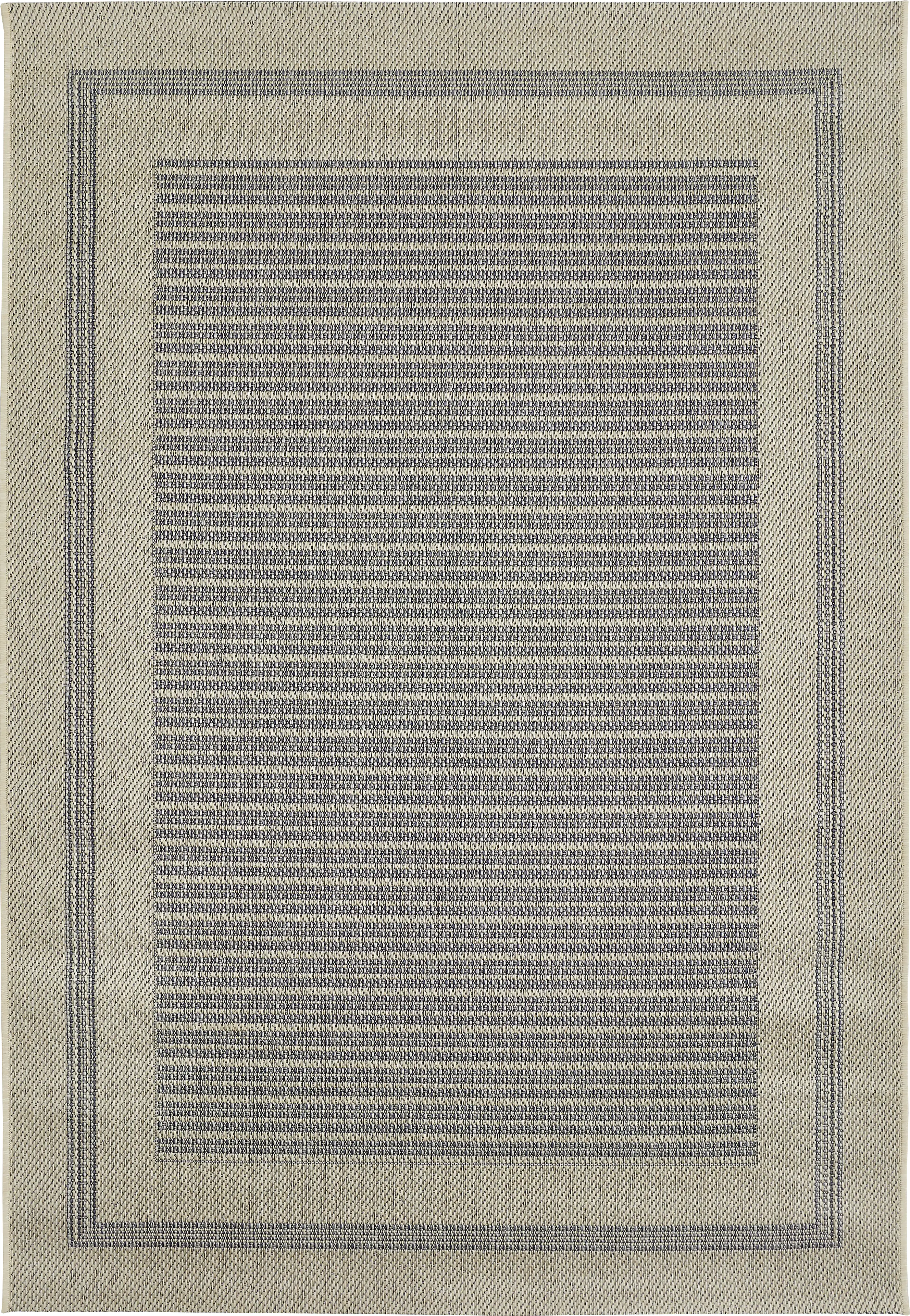 4002398961259 Outdoorteppich Rio creme-grau, 160 x 230 cm gestreift