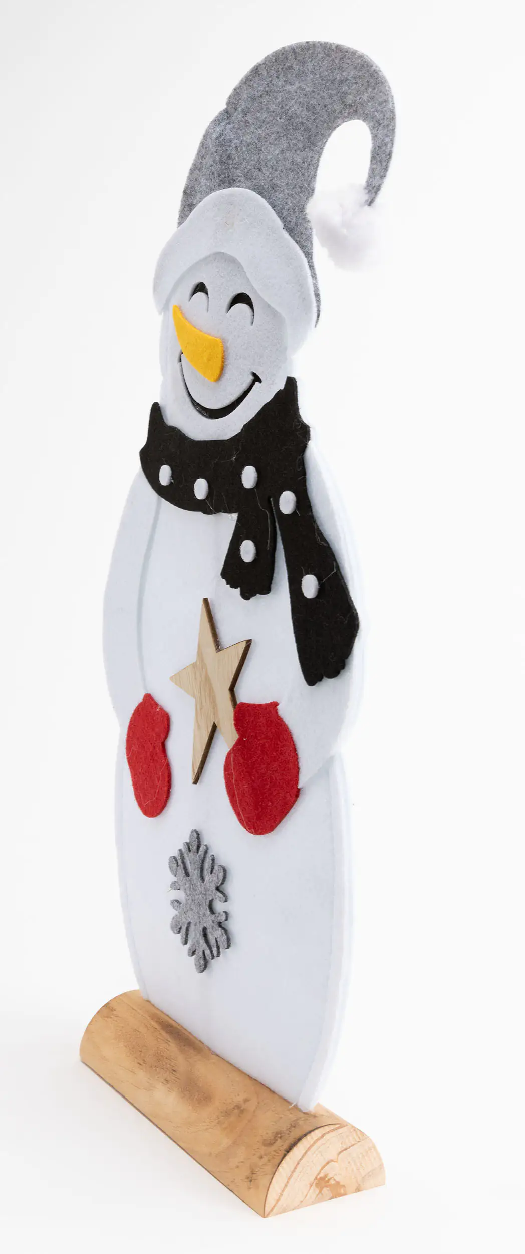 TrendLine Weihnachtsaufsteller Schneemann 82 x 42 cm weiß-grau