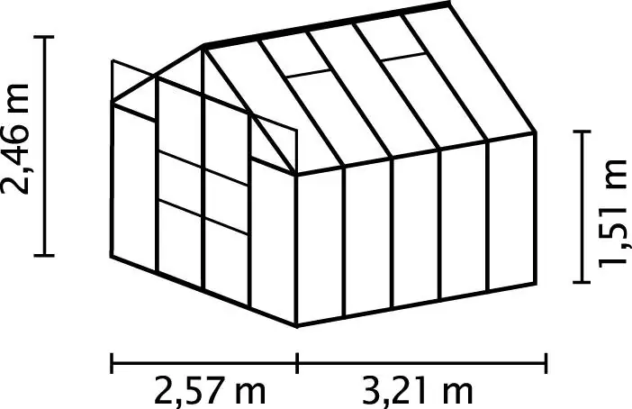 Vitavia Gewächshaus Uranus 8300 HPK 4 mm 254 x 317 cm