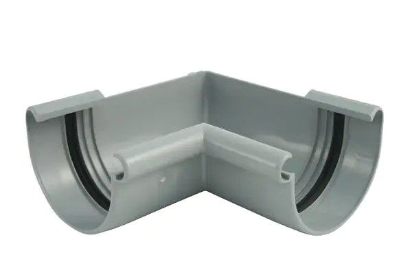 Marley Rinnenwinkel NW 125 mm, Innenecke, 90°, halbrund, grau