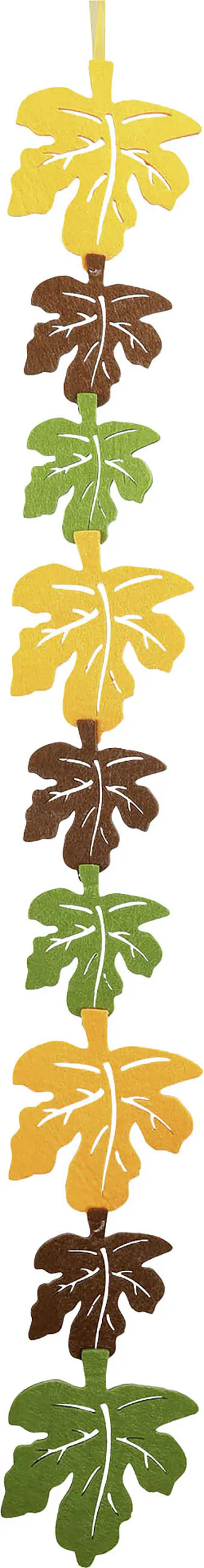 Filzhänger Blätter 85 x 11,5 x 1 cm braun grün orange