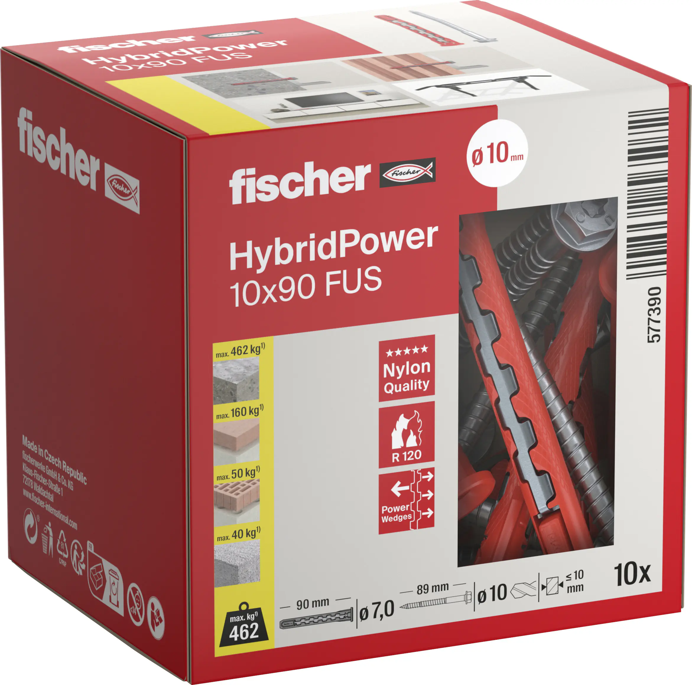 Fischer Dübel HybridPower Fus 10 x 90 mm - 10 Stück