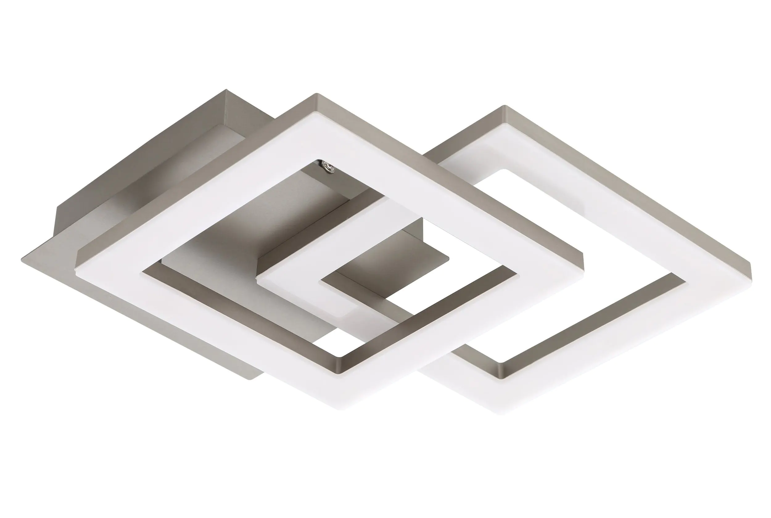 Eglo LED Deckenleuchte Huerta nickel matt 47 x 22,5 cm 