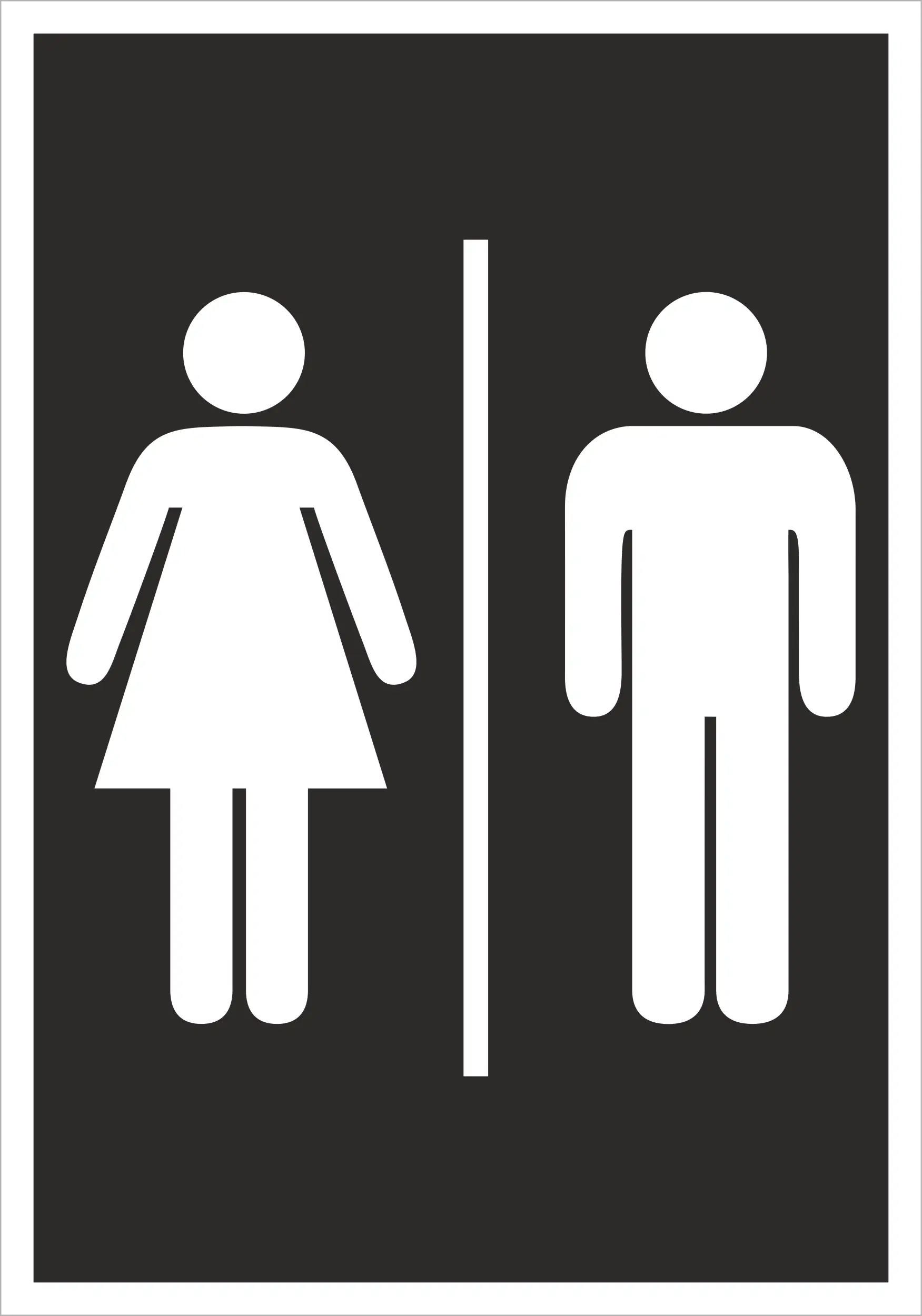 Hermann Schütz Aufkleber Toiletten-Schild 200x140mm