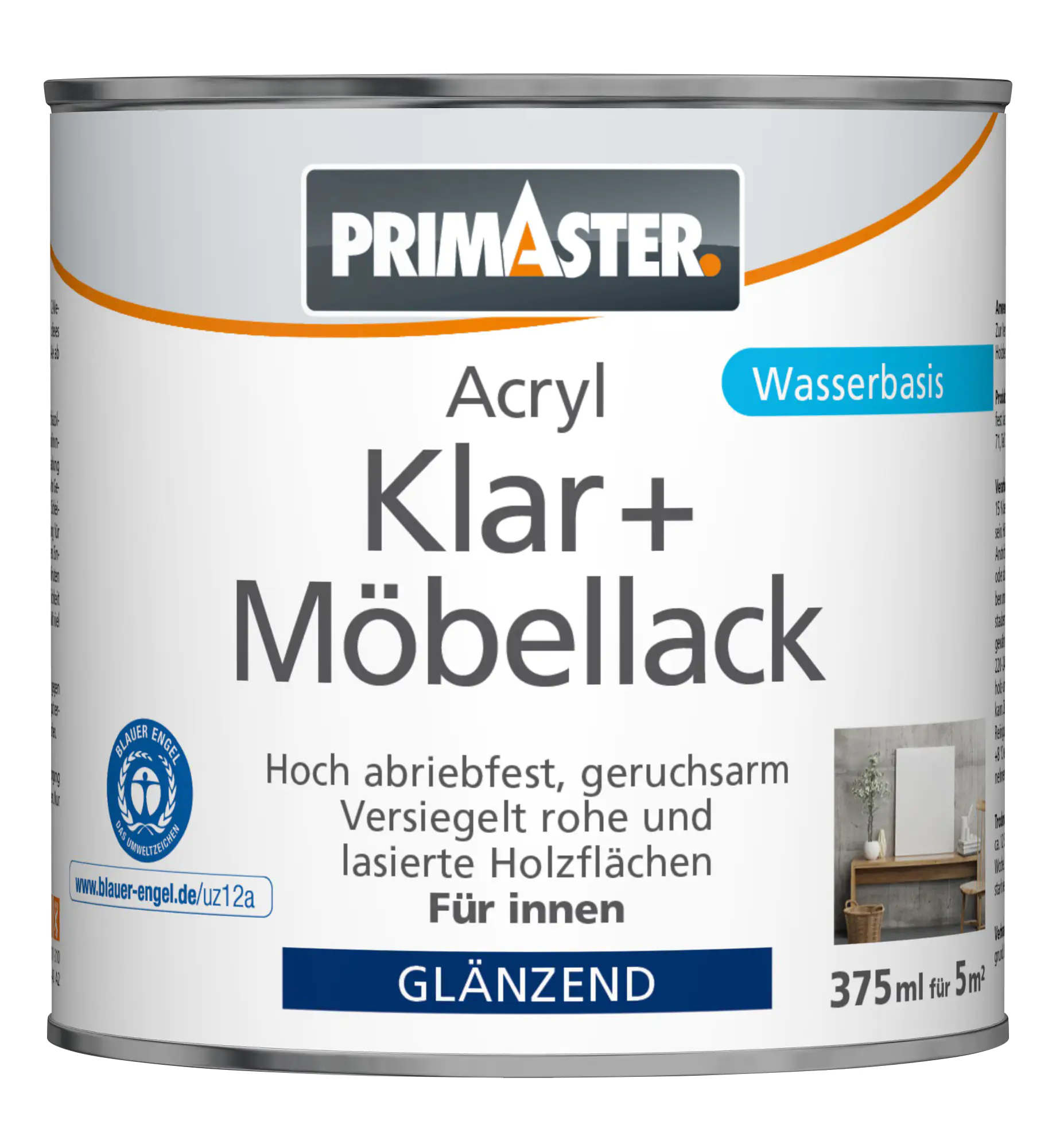 Primaster Klar und Möbellack 375 ml farblos glänzend