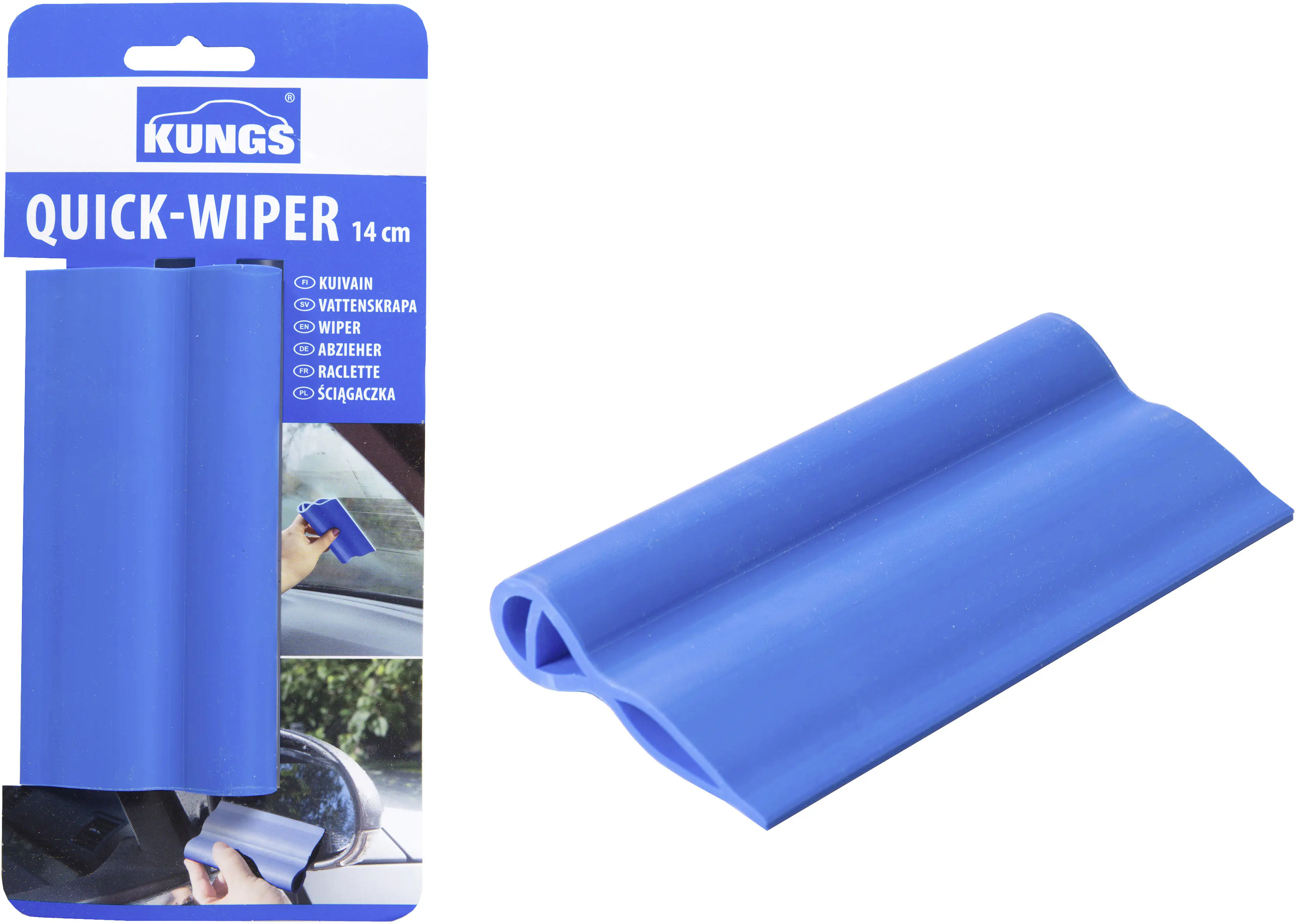 Kungs Quick-Wiper Silikon-Abzieher blau
