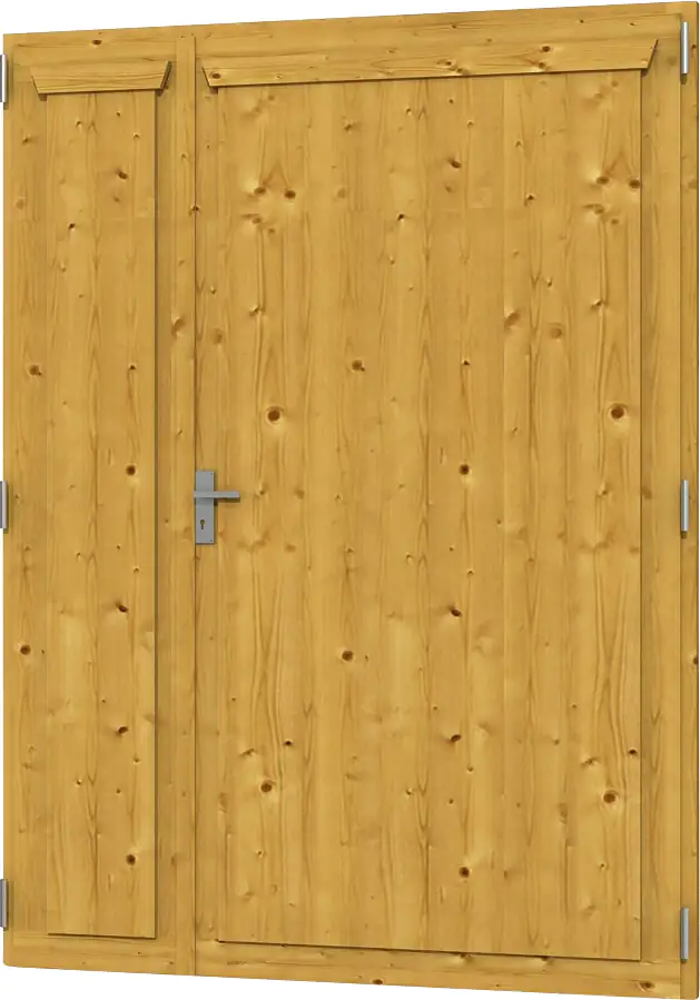 SKAN HOLZ Doppeltür Rahmenaußenmaß 148 x 198 cm, lasiert in Eiche hell