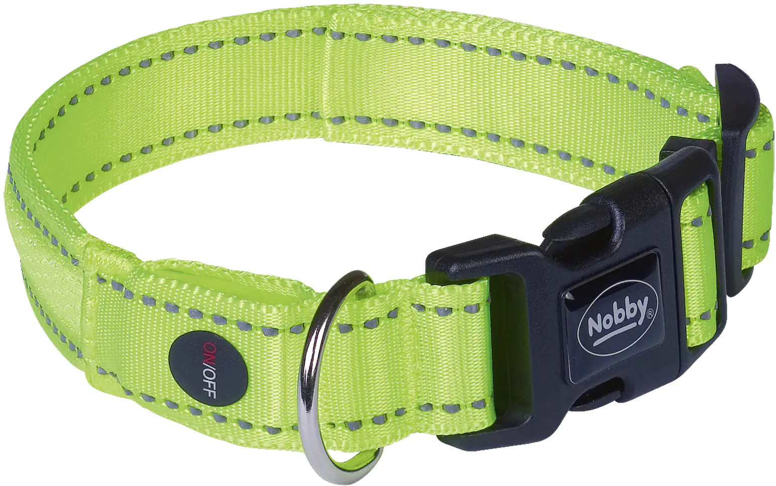 Nobby Halsband Flash Mesh neongrün mit 3 Leuchtmodi Nobby Halsband Flash Mesh neongrün mit 3 Leuchtmodi