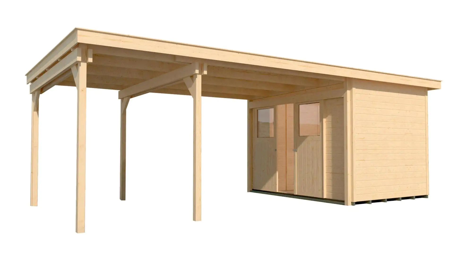 Weka Lounge-Haus 594 x 295 cm natur mit Fußboden Weka Lounge-Haus 594 x 295 cm natur mit Fußboden