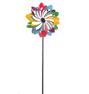 TrendLine Gartenstecker Metall Windrad 180 cm mehrfarbig