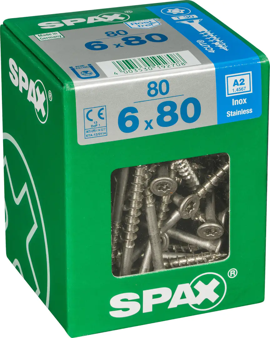 Spax Universalschrauben 6.0 x 80 mm TX 30 - 80 Stk.