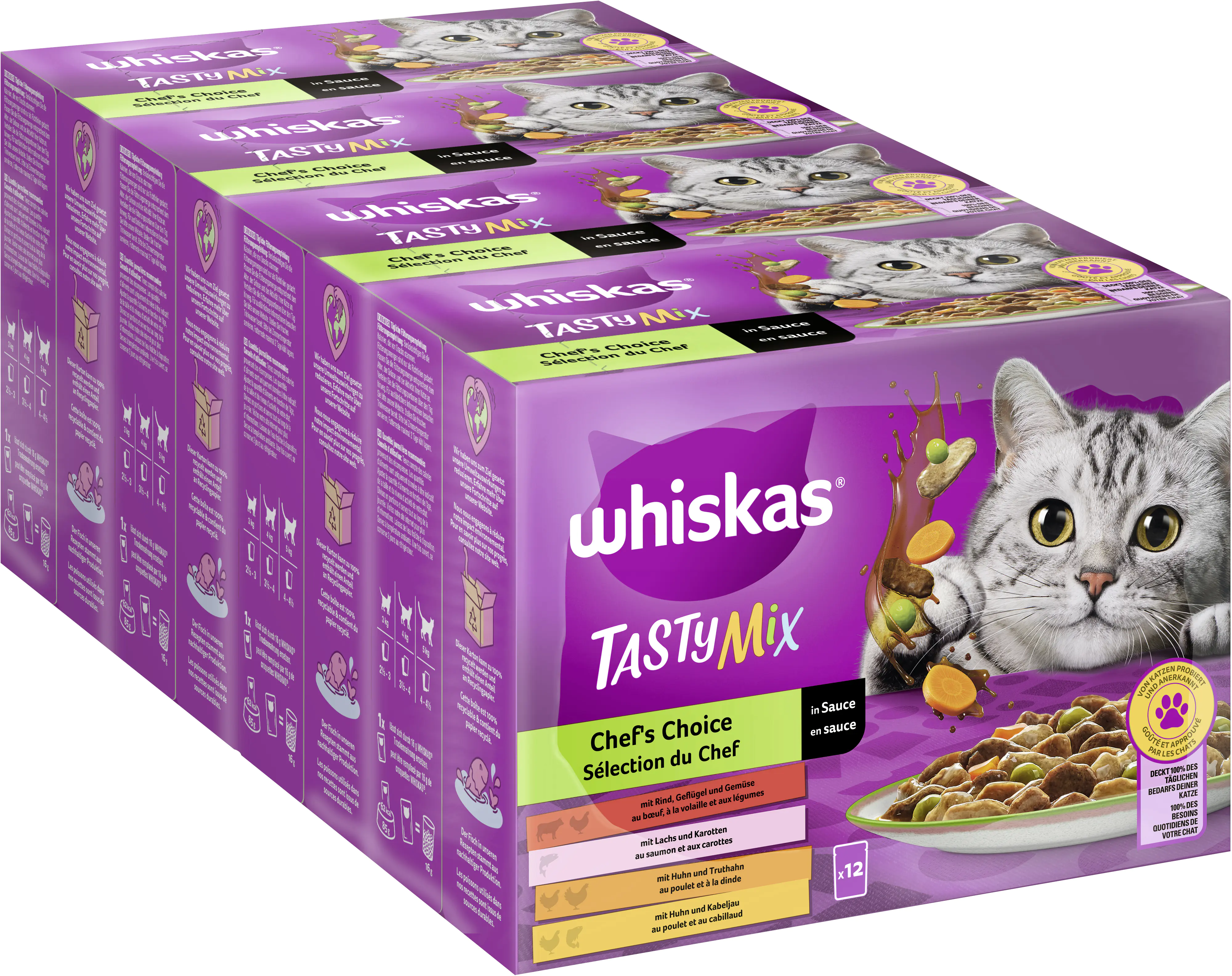Whiskas Multipack Chefs Choice Tasty Mix Katzenfutter 12 x 85 g Whiskas Multipack Chefs Choice Tasty Mix Katzenfutter 12 x 85 g