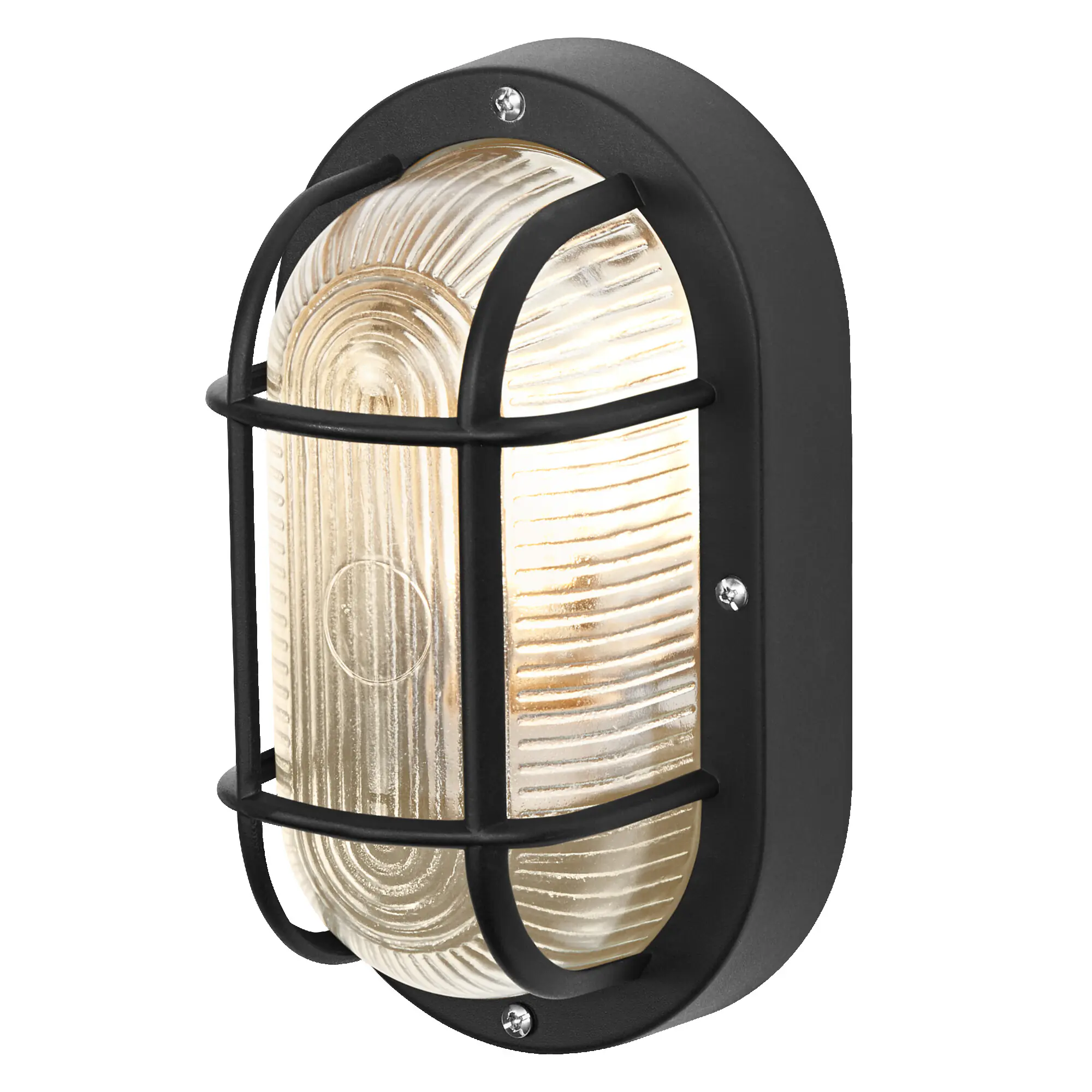 Osram LED Wandleuchte Bulkhead Essential Oval E27 schwarz Osram LED Wandleuchte Bulkhead Essential Oval E27 schwarz